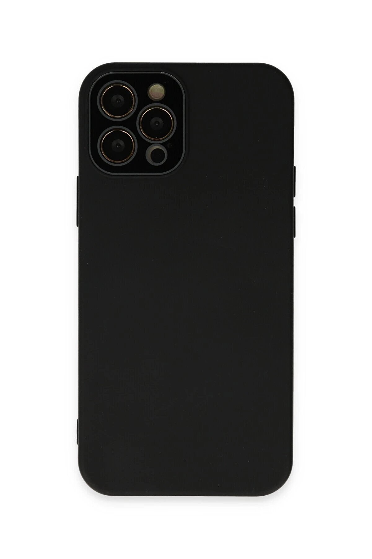 CepteToptan iPhone 12 Pro Kılıf Lansman Glass Kapak - Siyah - DROPX4944-8347