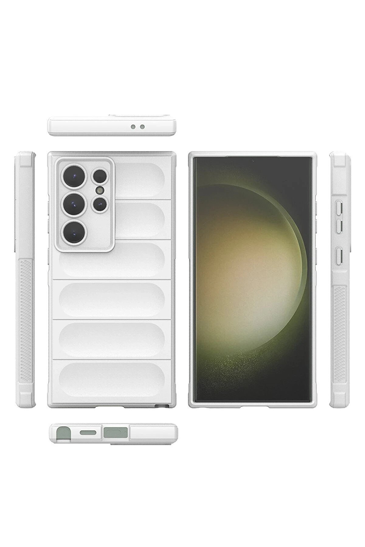 Samsung Galaxy S24 Ultra Kılıf Opti̇mum Si̇li̇kon - Krem - Dropx8083-5311