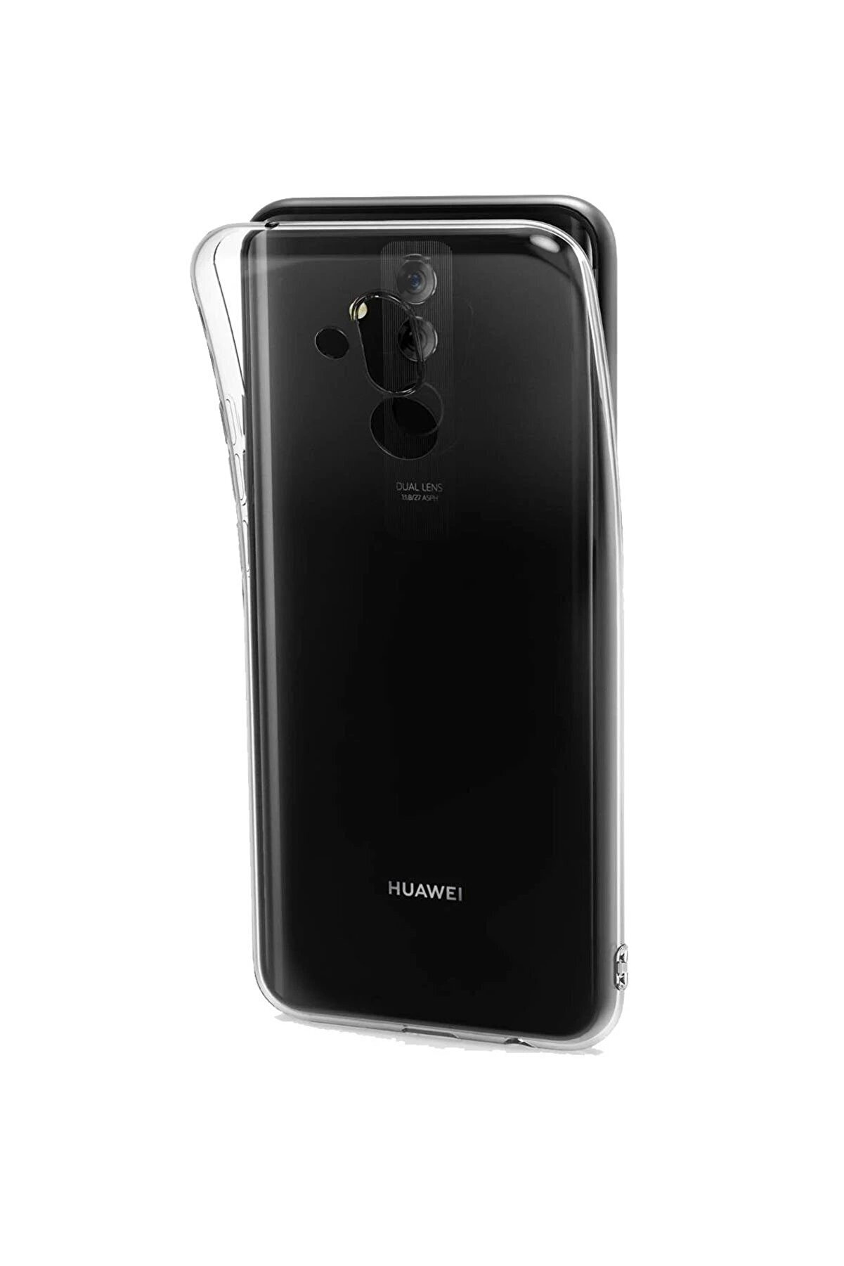 Huawei̇ Mate 20 Li̇te Kılıf Lüx Şeffaf Si̇li̇kon - Dropx4500-7759