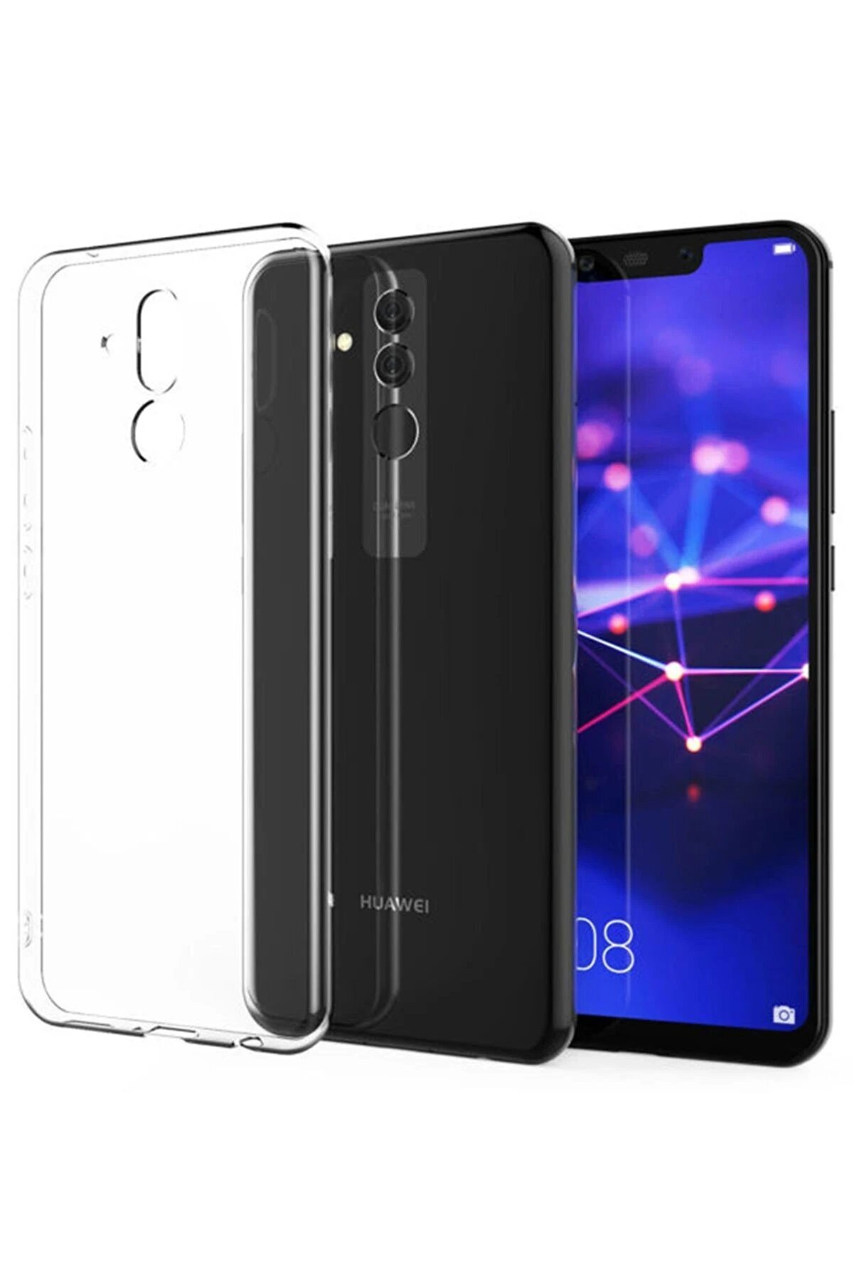 CepteToptan Huawei Mate 20 Lite Kılıf Lüx Şeffaf Silikon - DROPX4500-7759
