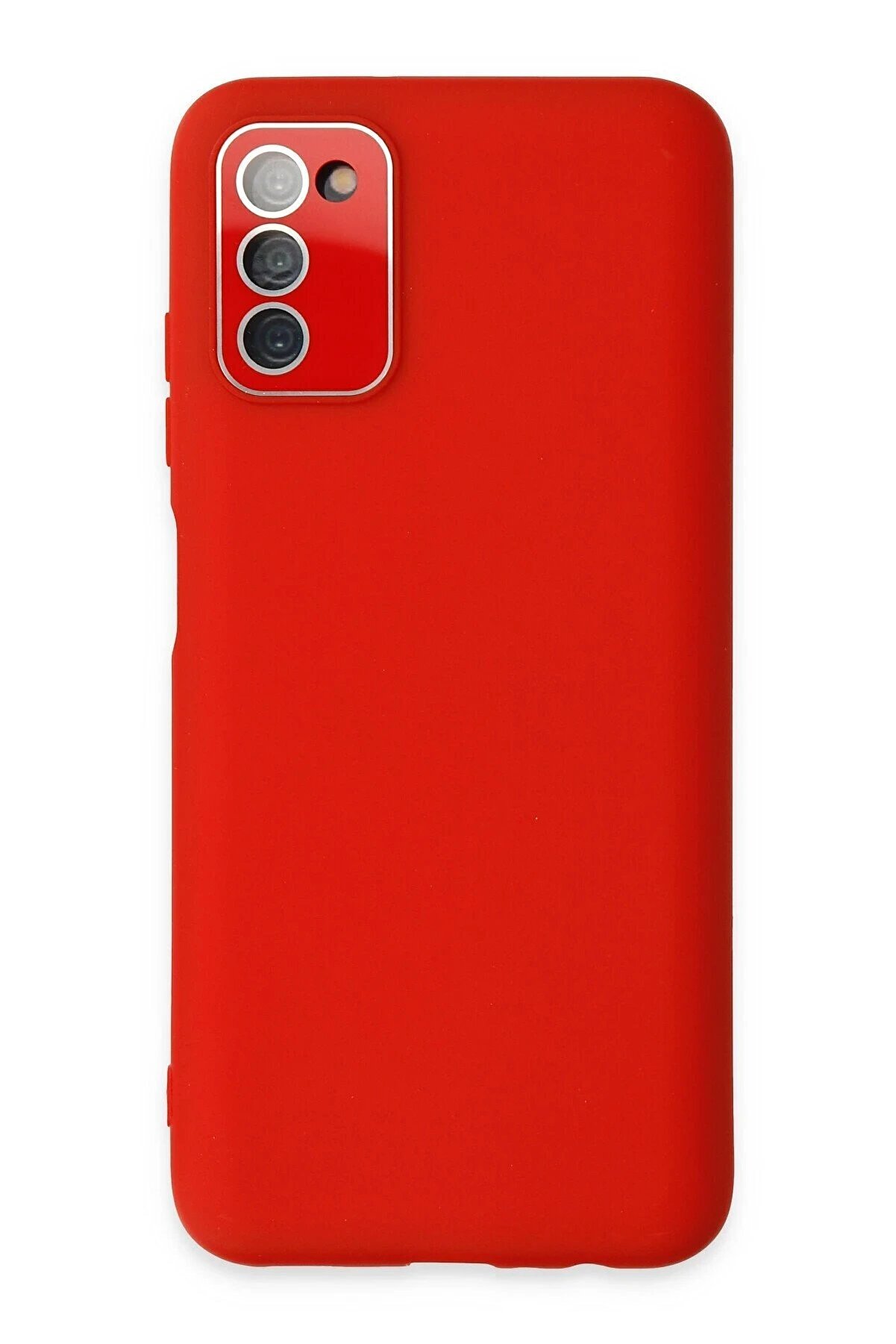 CepteToptan Samsung Galaxy A03S Kılıf Lansman Glass Kapak - Kırmızı - DROPX3538-5951
