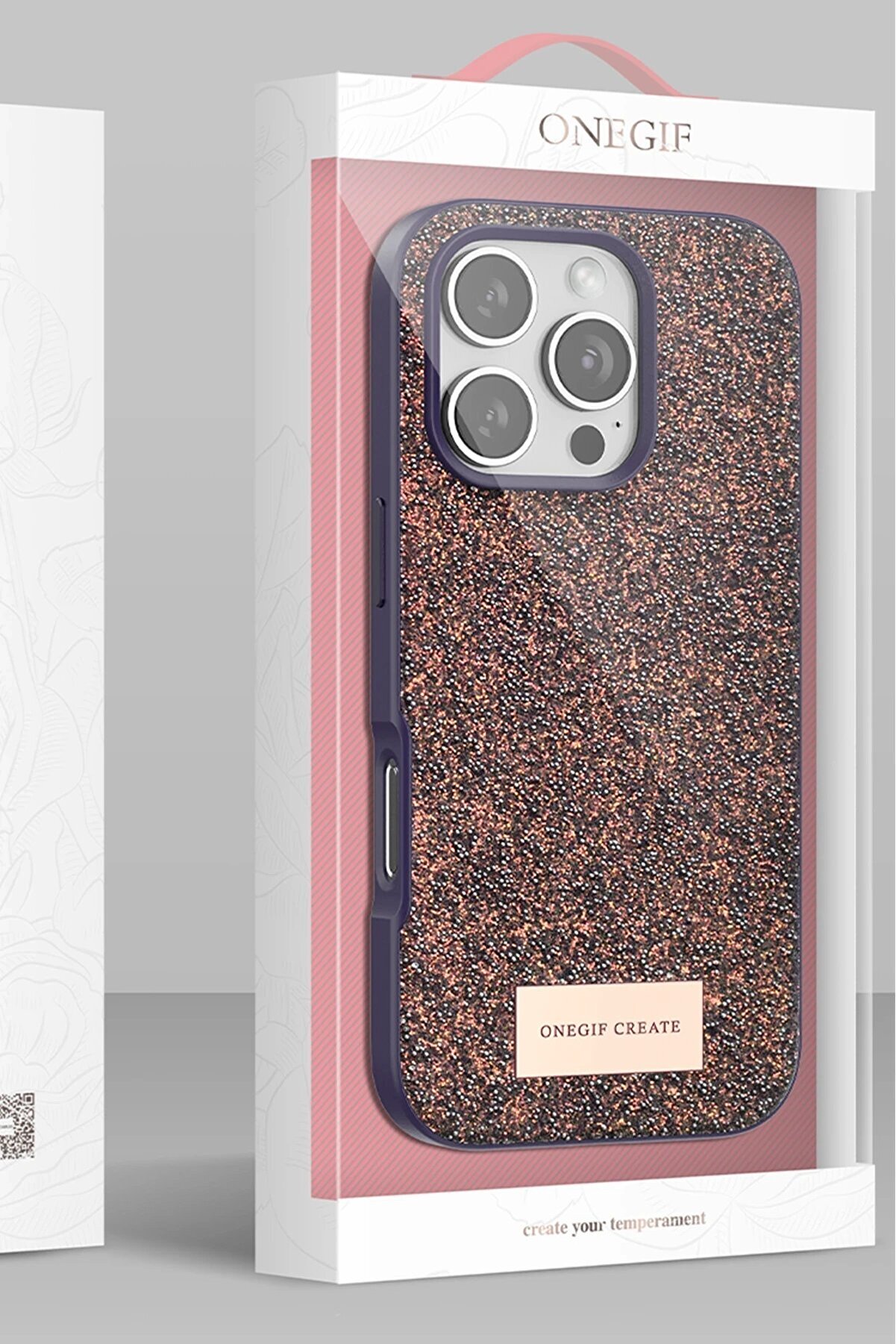 İphone 16 Pro Max Bri̇ght Si̇mli̇ Kapak - Gold - Dropx1815-2316