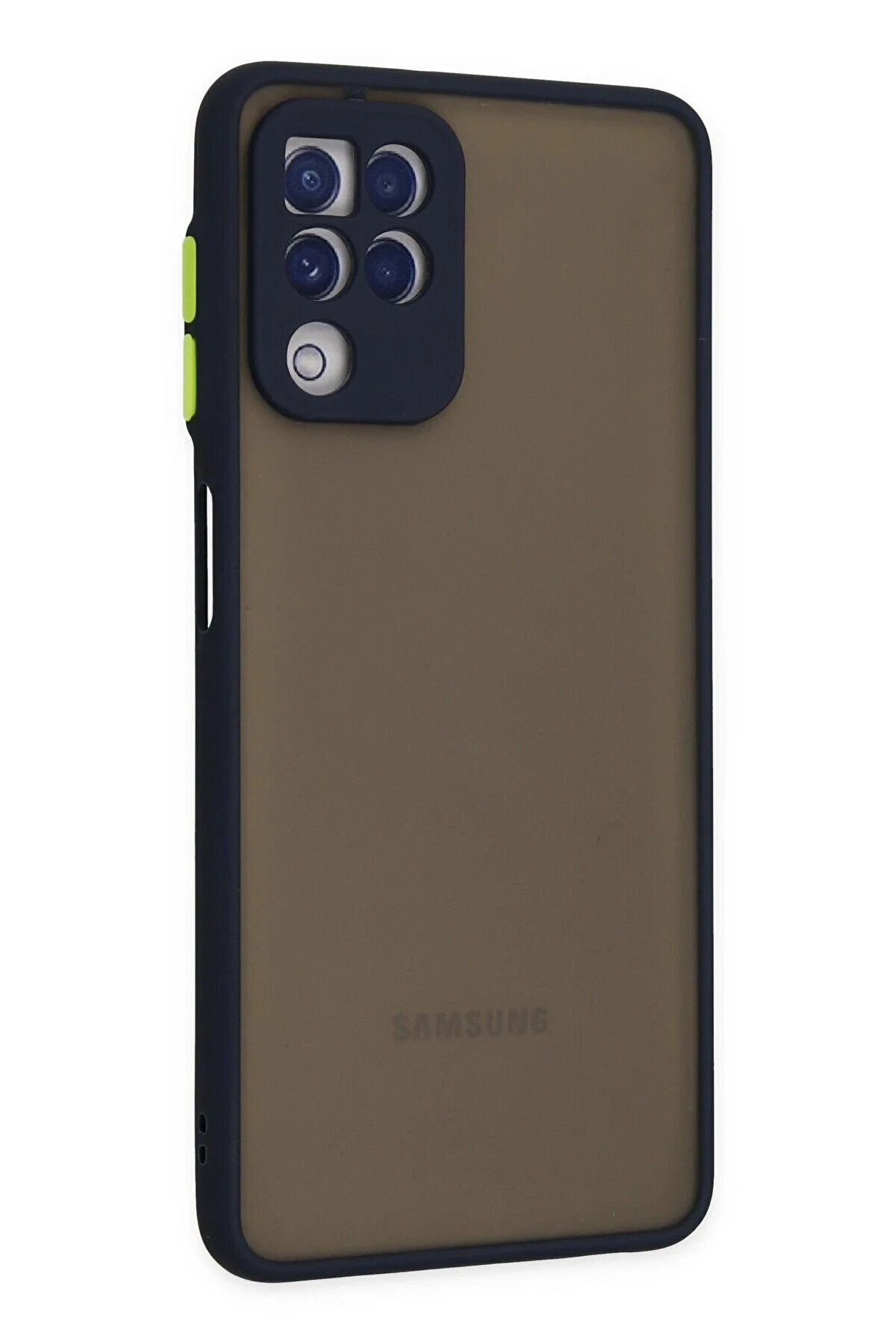 Samsung Galaxy A22 Kılıf Montreal Si̇li̇kon Kapak - Laci̇vert - Dropx3349-8893