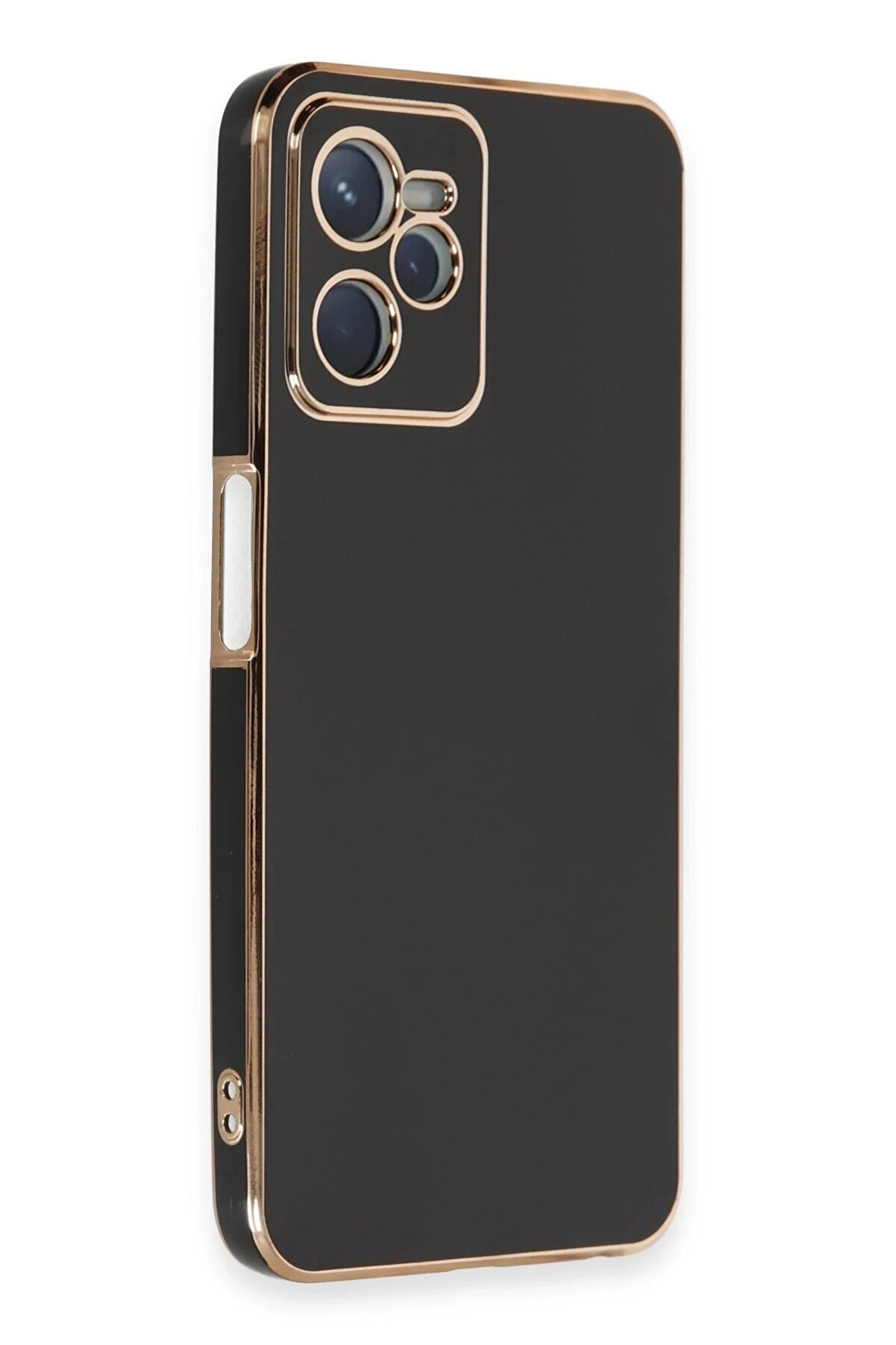 Realme C35 Kılıf Volet Si̇li̇kon - Si̇yah - Dropx4344-3860