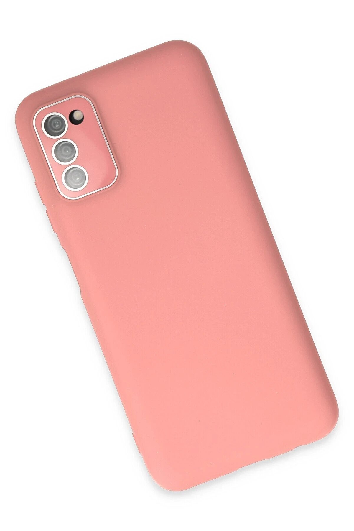 Samsung Galaxy A03S Kılıf Lansman Glass Kapak - Pembe - Dropx6311-1607