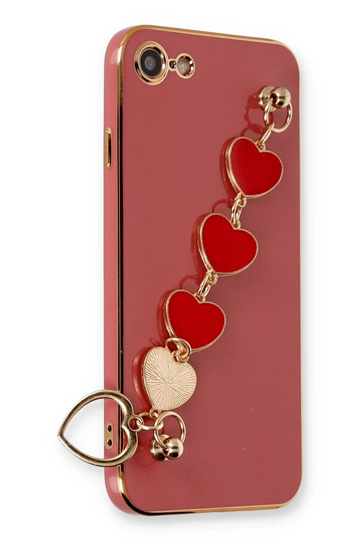 CepteToptan iPhone 7 Kılıf Esila Silikon - Kırmızı - DROPX3838-5559