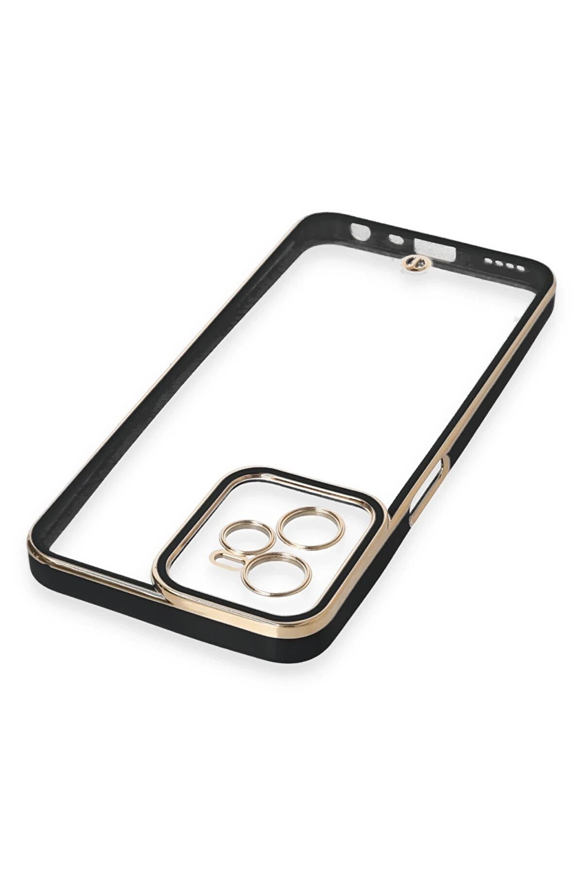 Realme C35 Kılıf Li̇va Lens Si̇li̇kon - Si̇yah - Dropx1516-1947