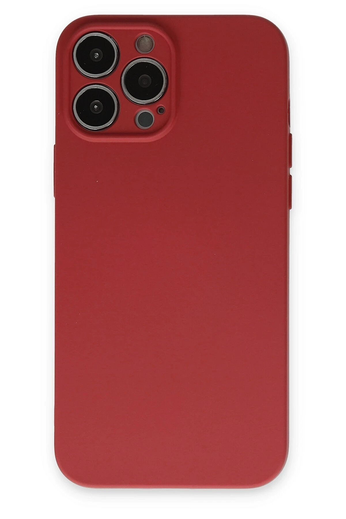 CepteToptan iPhone 13 Pro Kılıf Nano i&ccedil;i Kadife Silikon - Kiremit - DROPX4466-3388