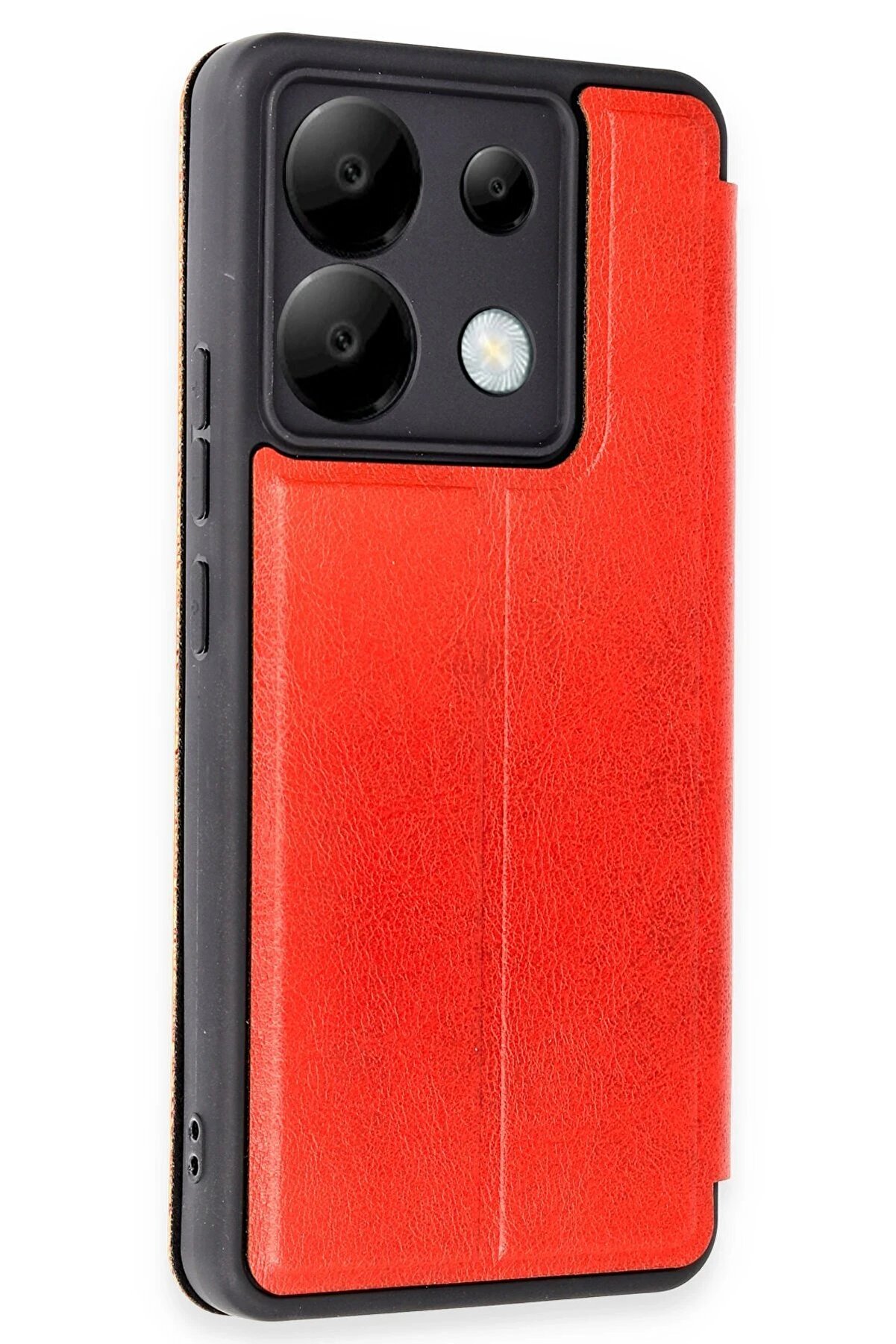 Xi̇aomi̇ Redmi̇ Note 13 Pro 5G Kılıf Fli̇p Cover - Kırmızı - Dropx6688-9693