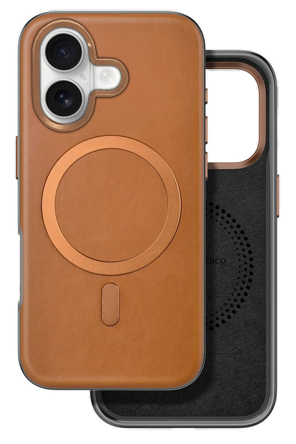 CepteToptan iPhone 16 Puskas Magsafe Kapak - Açık Kahve - DROPX7815-1628