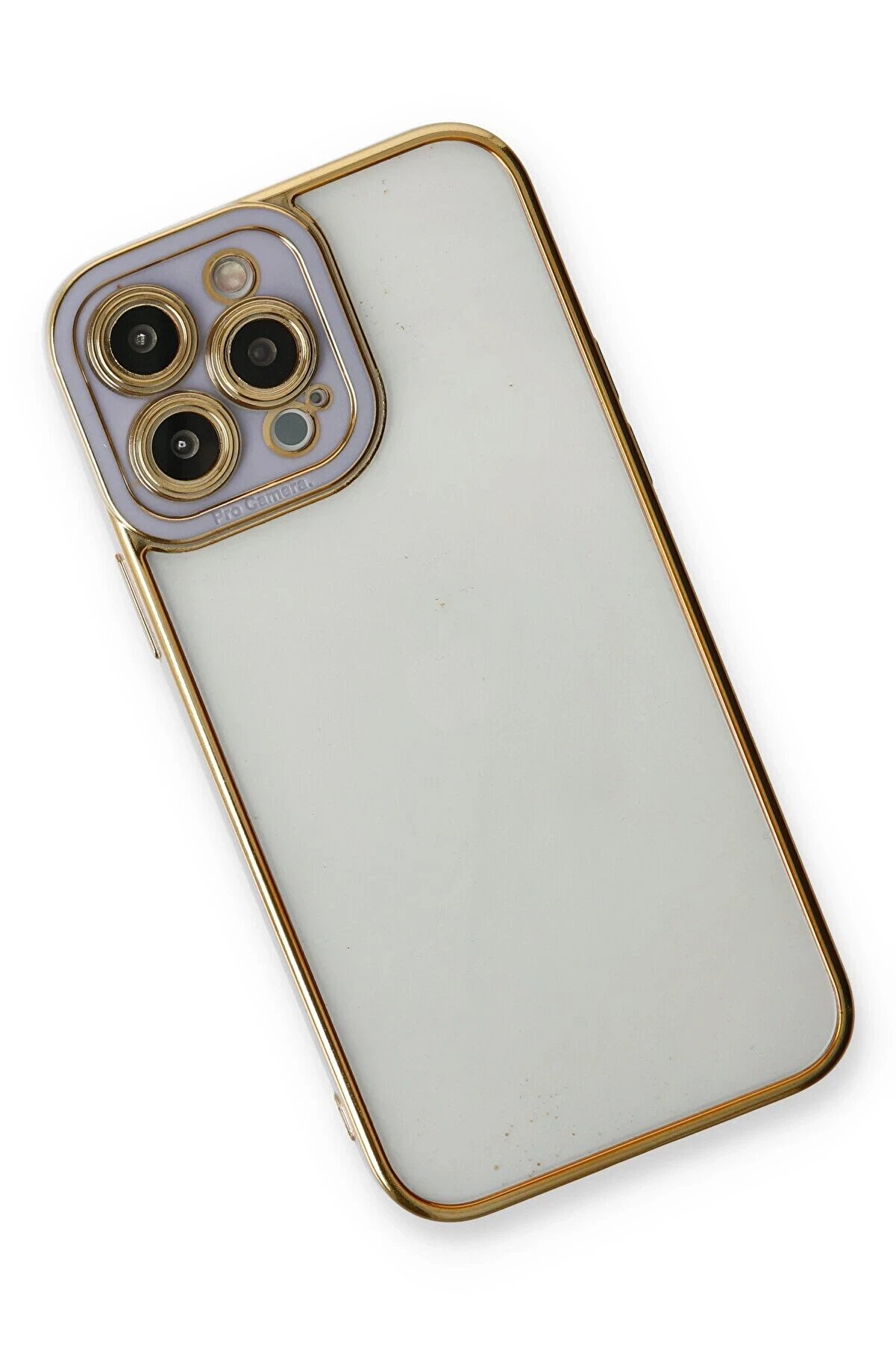 İphone 13 Pro Max Kılıf Li̇va Lens Si̇li̇kon - Li̇la - Dropx1536-8988