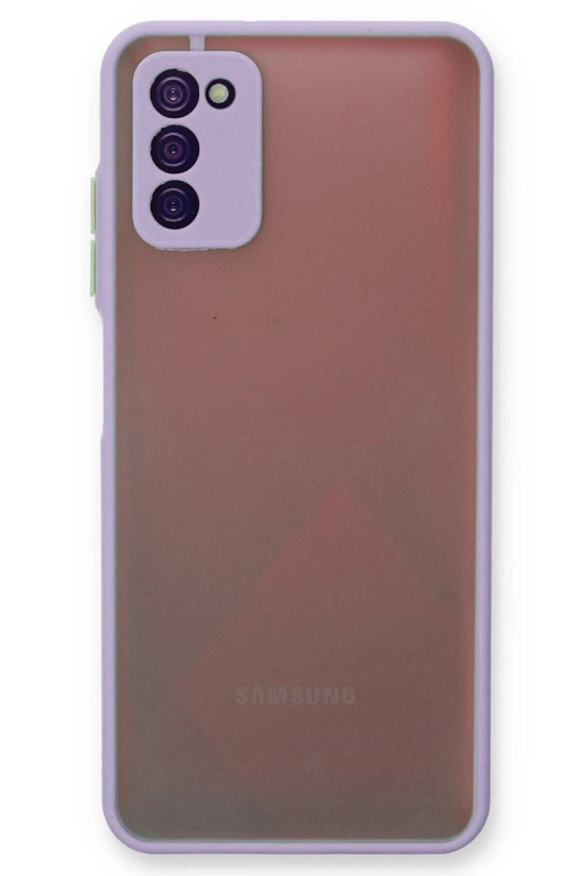 CepteToptan Samsung Galaxy A03S Kılıf Montreal Silikon Kapak - Mor - DROPX5184-2741