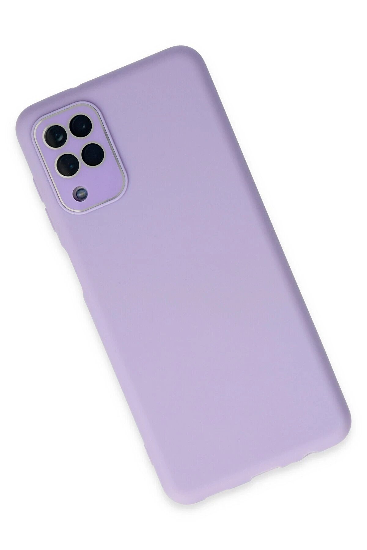 Samsung Galaxy A22 Kılıf Lansman Glass Kapak - Li̇la - Dropx4059-9221