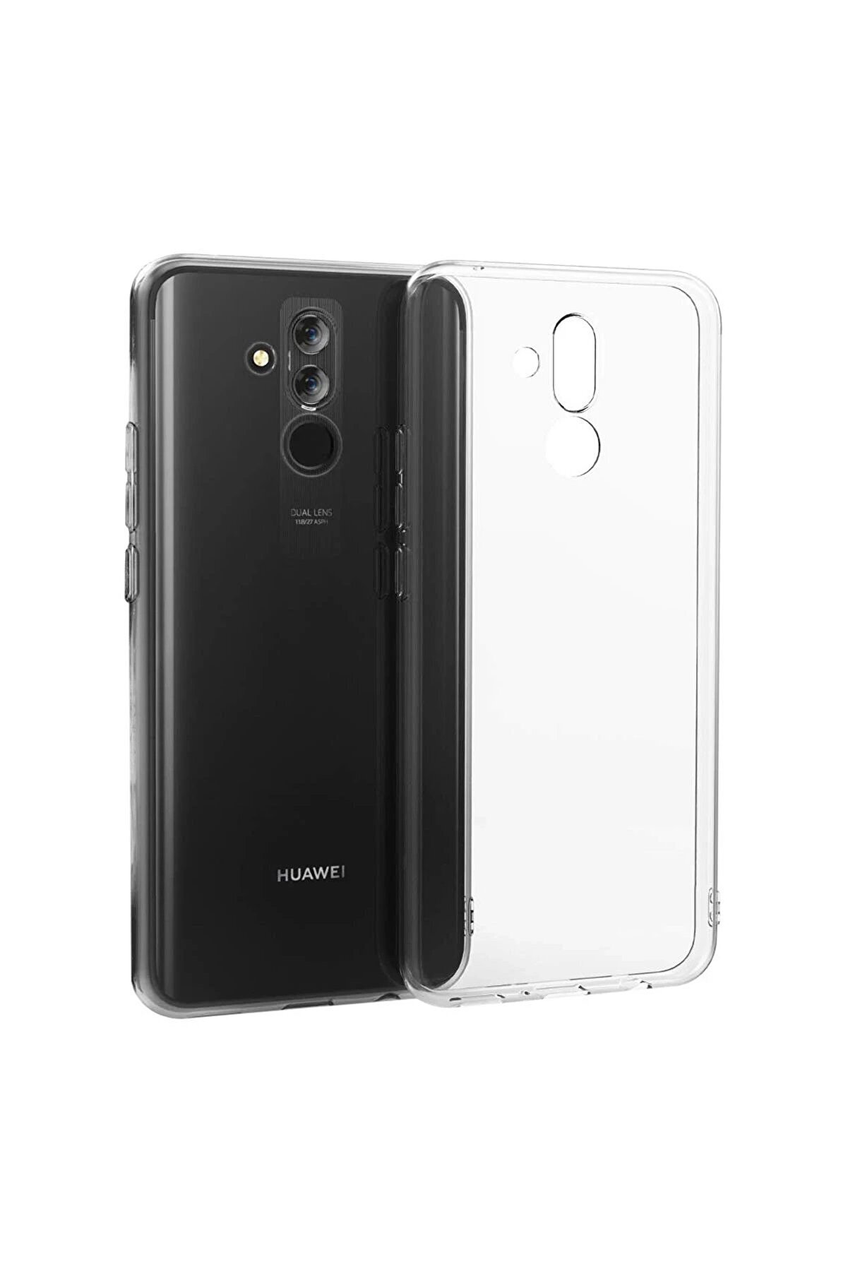 Huawei̇ Mate 20 Li̇te Kılıf Lüx Şeffaf Si̇li̇kon - Dropx4500-7759