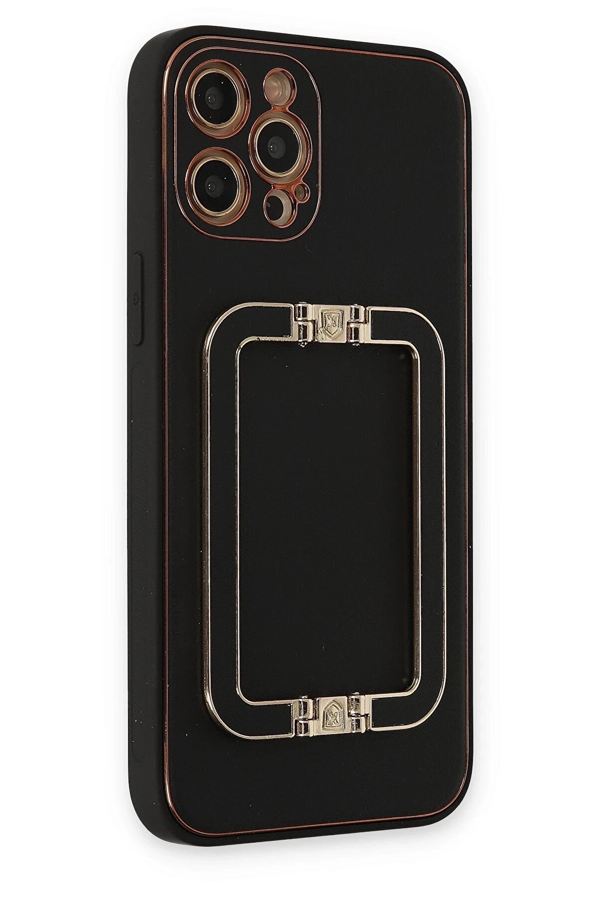İphone 12 Pro Kılıf Coco Eli̇t Kapak - Si̇yah - Dropx9793-8865