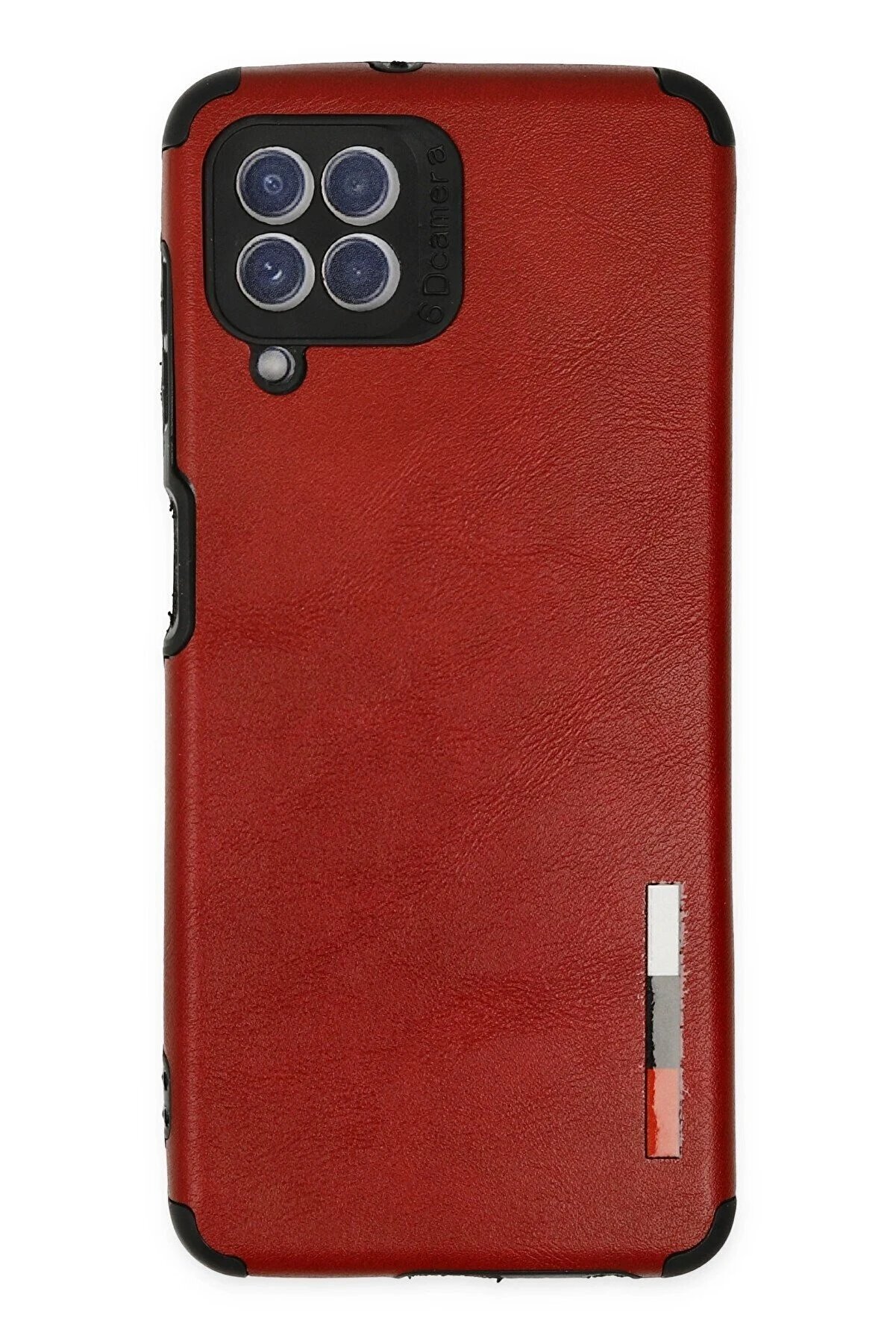 CepteToptan Samsung Galaxy A22 Kılıf Loop Deri Silikon - Kırmızı - DROPX7404-2805