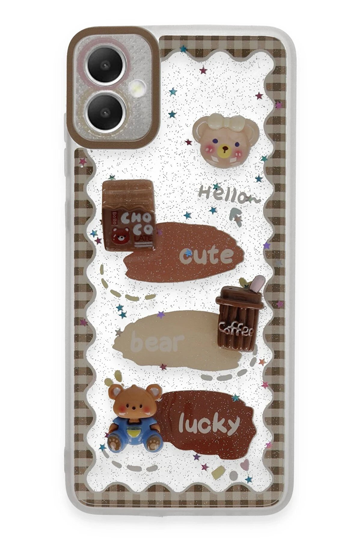 CepteToptan Samsung Galaxy A05 Kılıf Sweet Desenli Silikon Kapak - Şeffaf - DROPX1538-9393