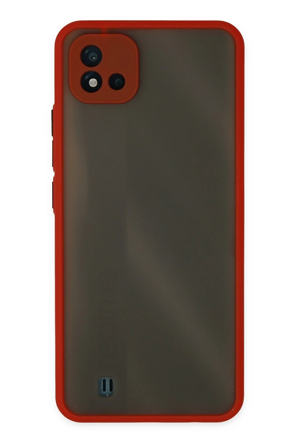 CepteToptan Realme C11 2021 Kılıf Montreal Silikon Kapak - Kırmızı - DROPX3871-5835