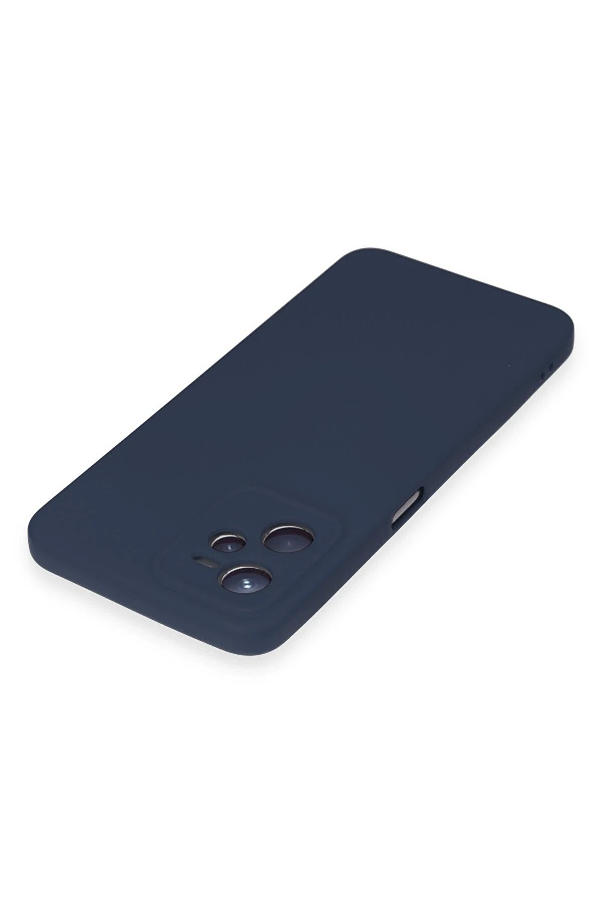 Realme C35 Kılıf Nano İ&ccedil;i̇ Kadi̇fe Si̇li̇kon - Laci̇vert - Dropx6305-5370