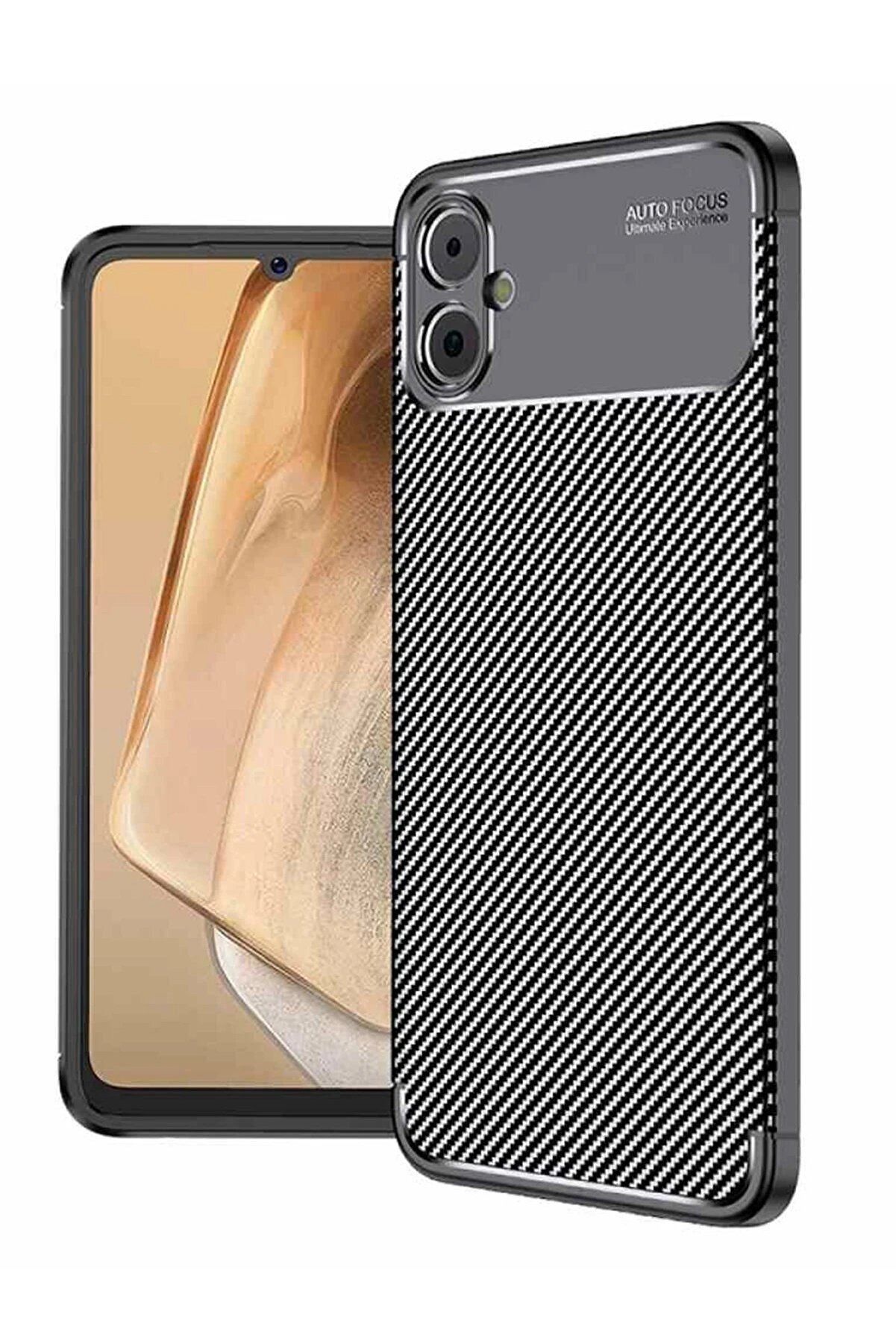 Samsung Galaxy A05 Kılıf Auto Focus Karbon Kapak - Si̇yah - Dropx7334-1964