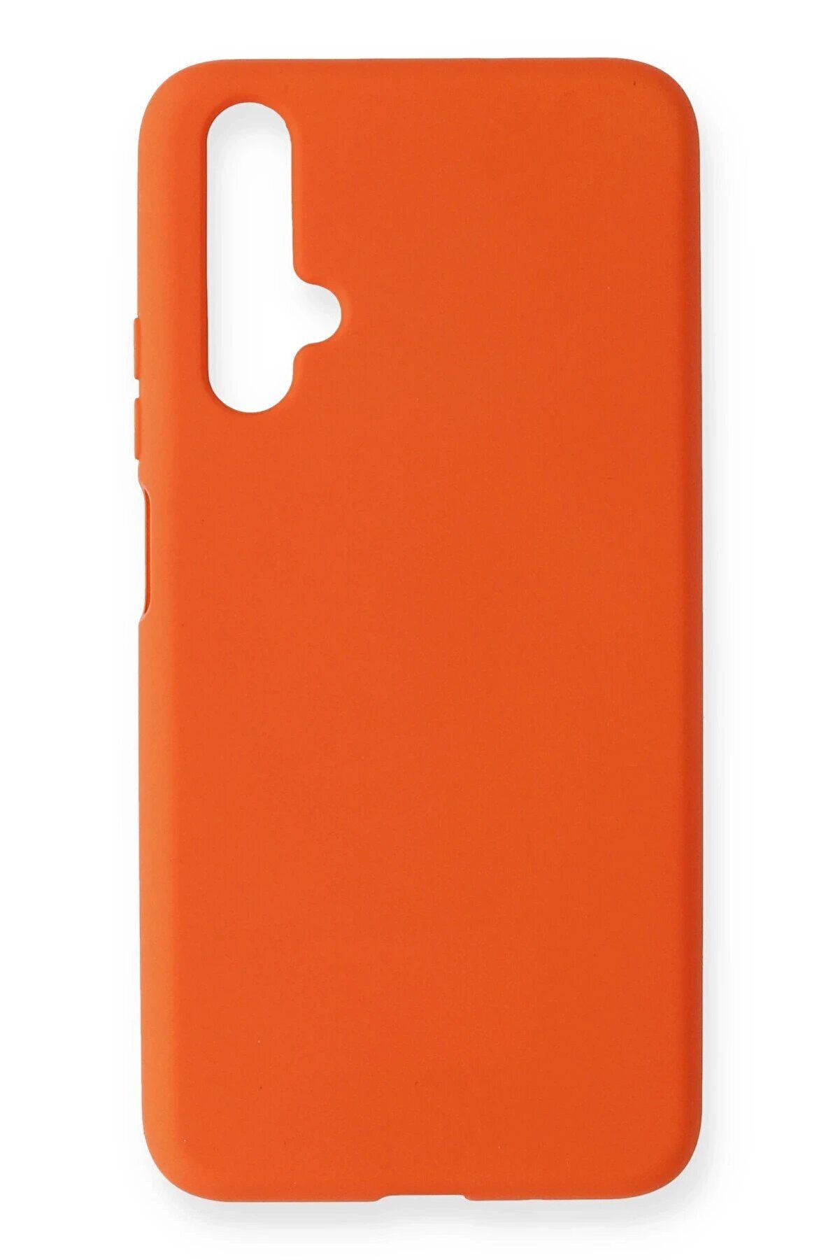 CepteToptan Huawei Honor 20 Kılıf Nano içi Kadife Silikon - Turuncu - DROPX8656-8797