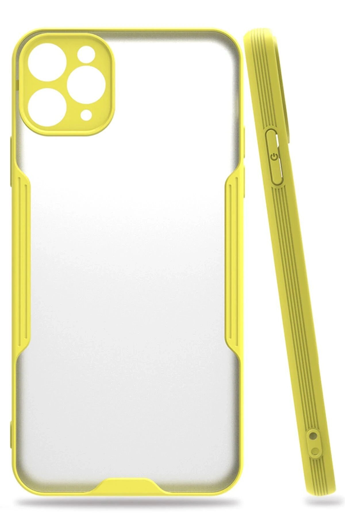 CepteToptan iPhone 11 Pro Kılıf Platin Silikon - Sarı - DROPX8103-5849