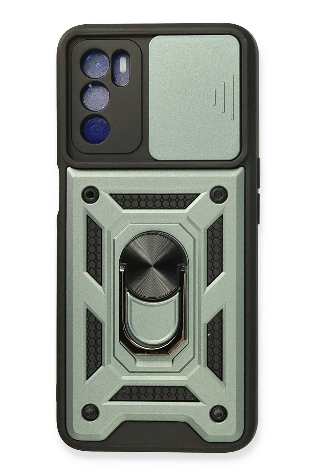 CepteToptan Oppo A16 Kılıf Pars Lens Y&uuml;z&uuml;kl&uuml; Silikon - Yeşil - DROPX8108-9210