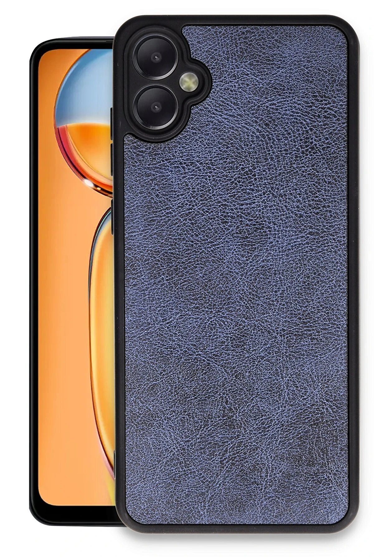 CepteToptan Samsung Galaxy A05 Kılıf Aras Deri Kapak - Lacivert - DROPX5762-1535