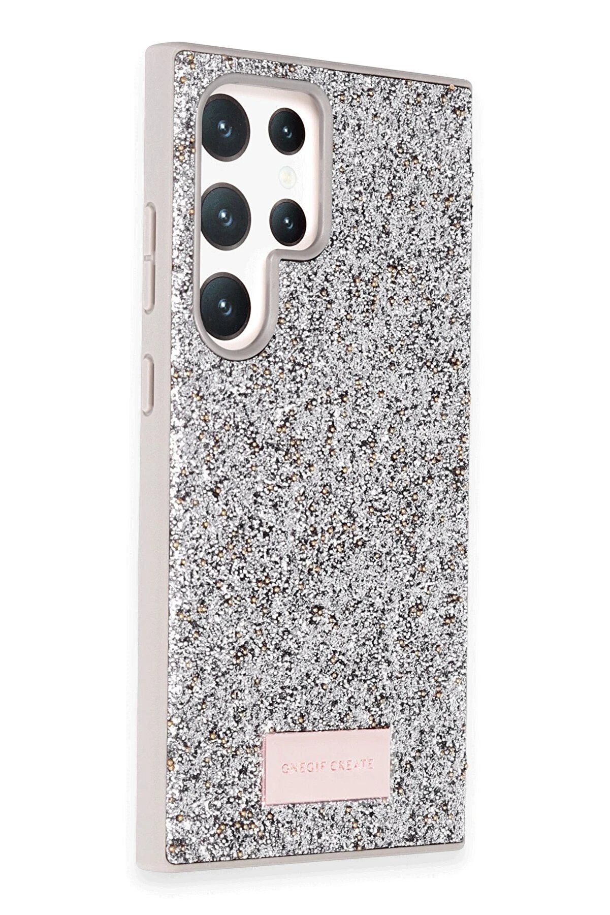 Samsung Galaxy S24 Ultra Bri̇ght Si̇mli̇ Kapak - Gümüş - Dropx2600-8403