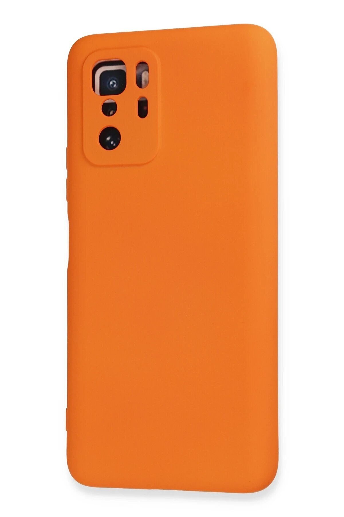 Xi̇aomi̇ Poco X3 Gt Kılıf Nano İ&ccedil;i̇ Kadi̇fe Si̇li̇kon - Turuncu - Dropx1604-8866