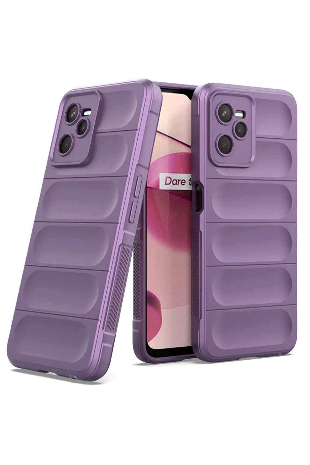 Realme C35 Kılıf Opti̇mum Si̇li̇kon - Mor - Dropx6924-7399