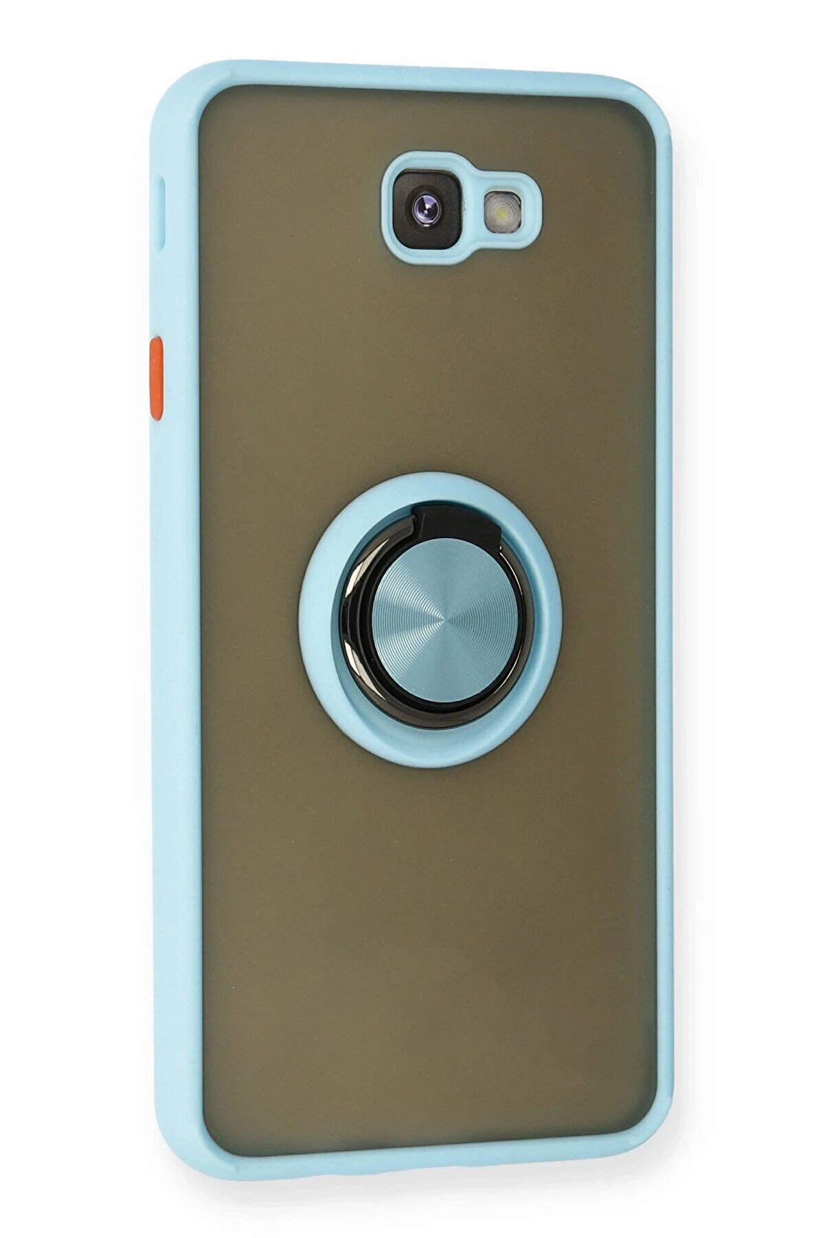 Samsung Galaxy J7 Pri̇me Kılıf Montreal Yüzüklü Si̇li̇kon Kapak - Buz Mavi̇ - Dropx7077-7634