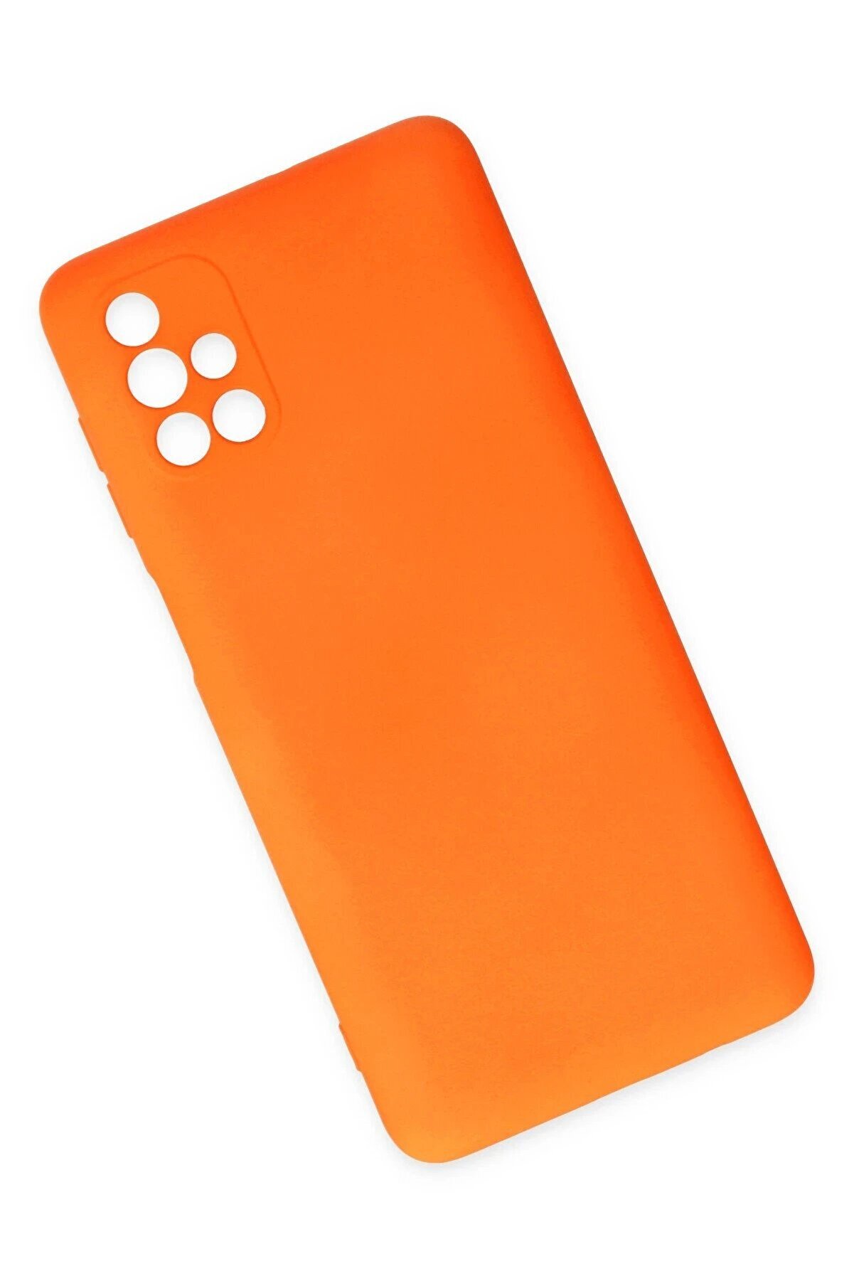 Samsung Galaxy M51 Kılıf Nano İçi̇ Kadi̇fe Si̇li̇kon - Turuncu - Dropx3888-7160