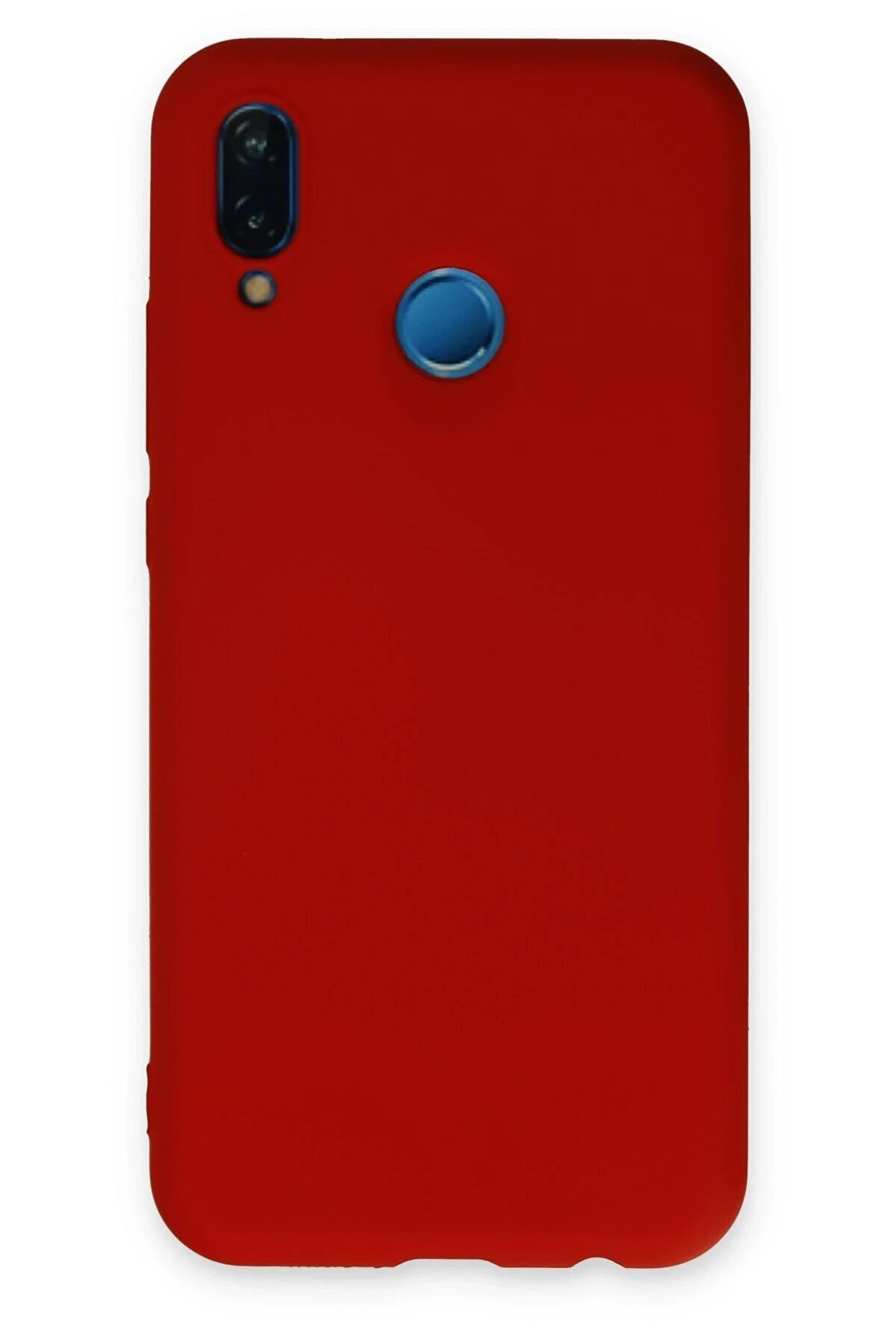 CepteToptan Huawei P20 Lite Kılıf Nano içi Kadife Silikon - Kırmızı - DROPX3481-9355