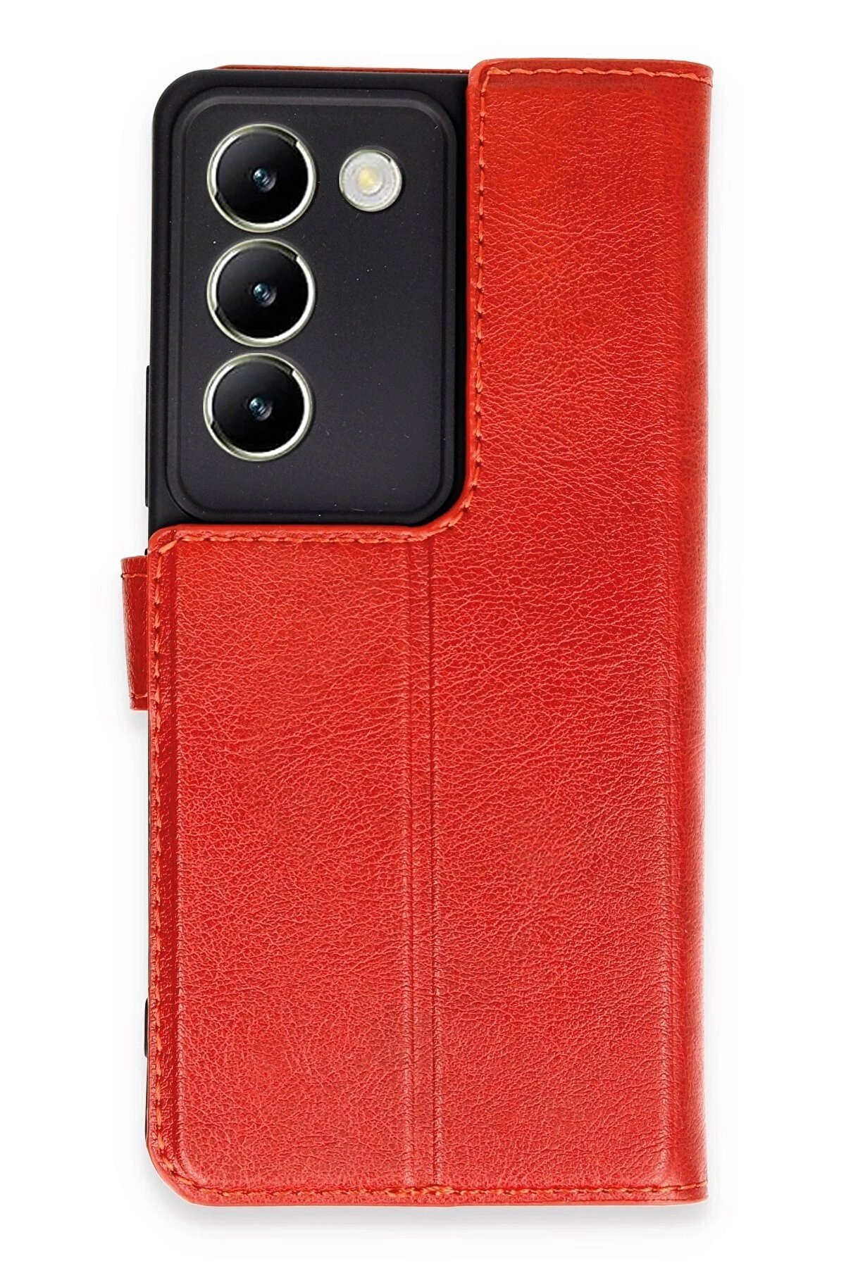 CepteToptan Vivo V30 Lite 4G Kılıf Trend S Plus Kapaklı Kılıf - Kırmızı - DROPX3007-7228