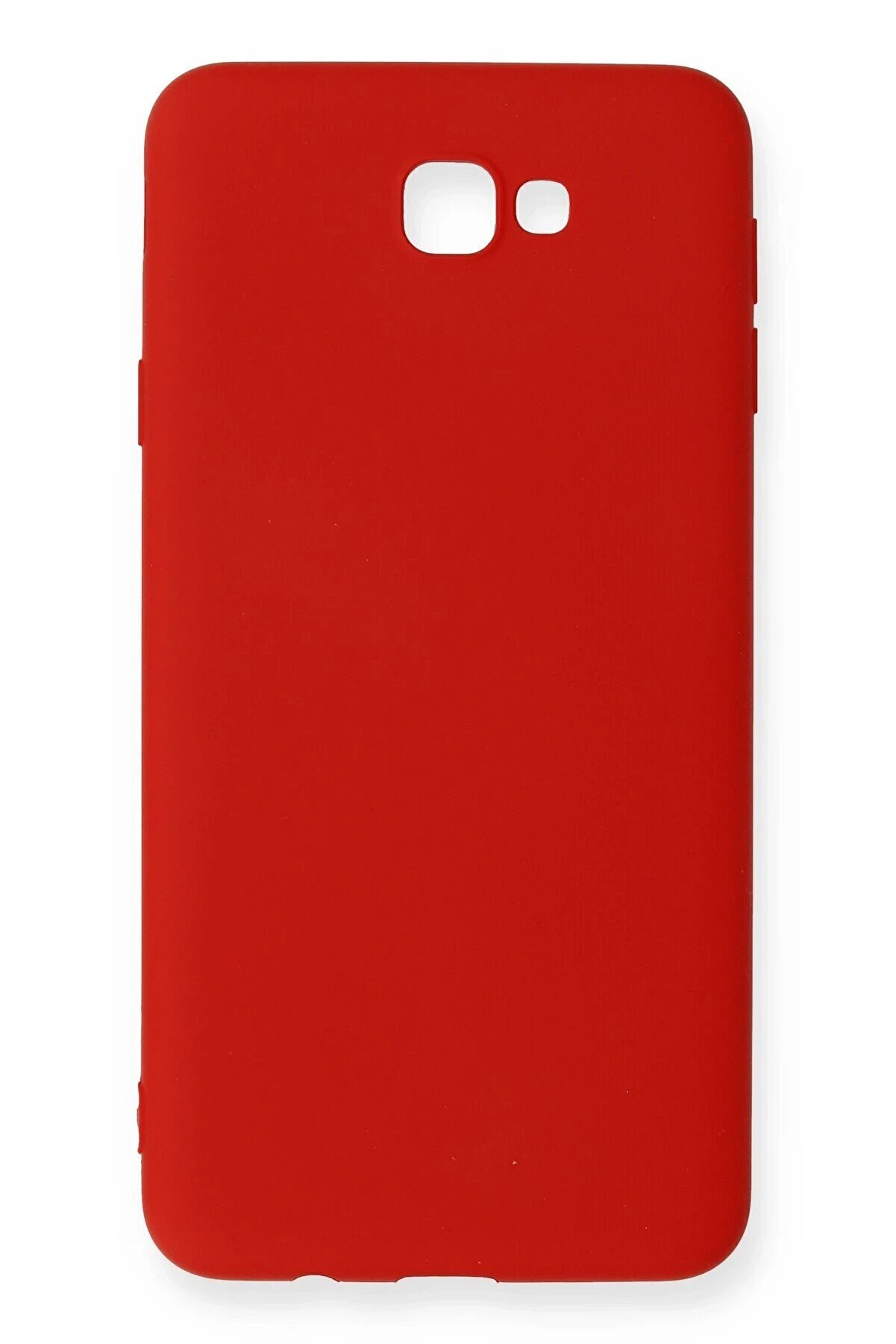 CepteToptan Samsung Galaxy J7 Prime Kılıf Nano i&ccedil;i Kadife Silikon - Kırmızı - DROPX1933-4777