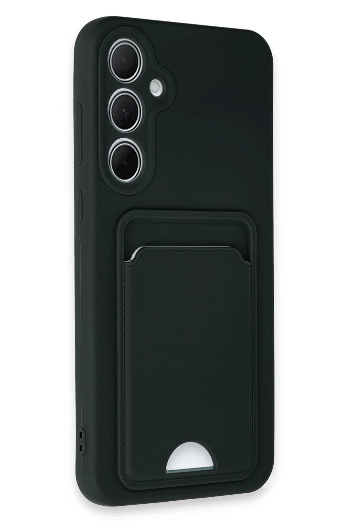 Samsung Galaxy A35 5G Kılıf Kelvi̇n Kartvi̇zi̇tli̇ Si̇li̇kon - Si̇yah - Dropx4990-8958