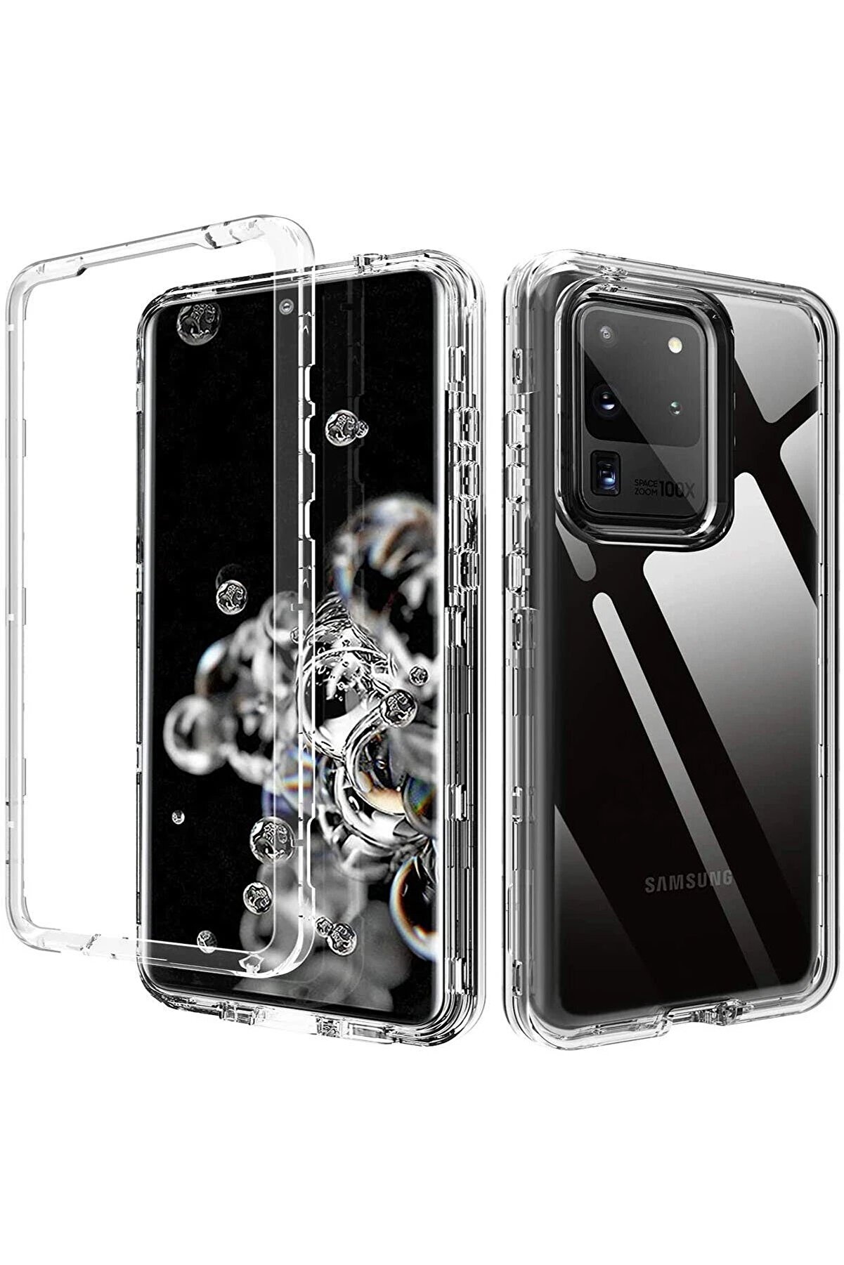 Samsung Galaxy S20 Plus Kılıf Lüx Şeffaf Si̇li̇kon - Dropx2873-7419