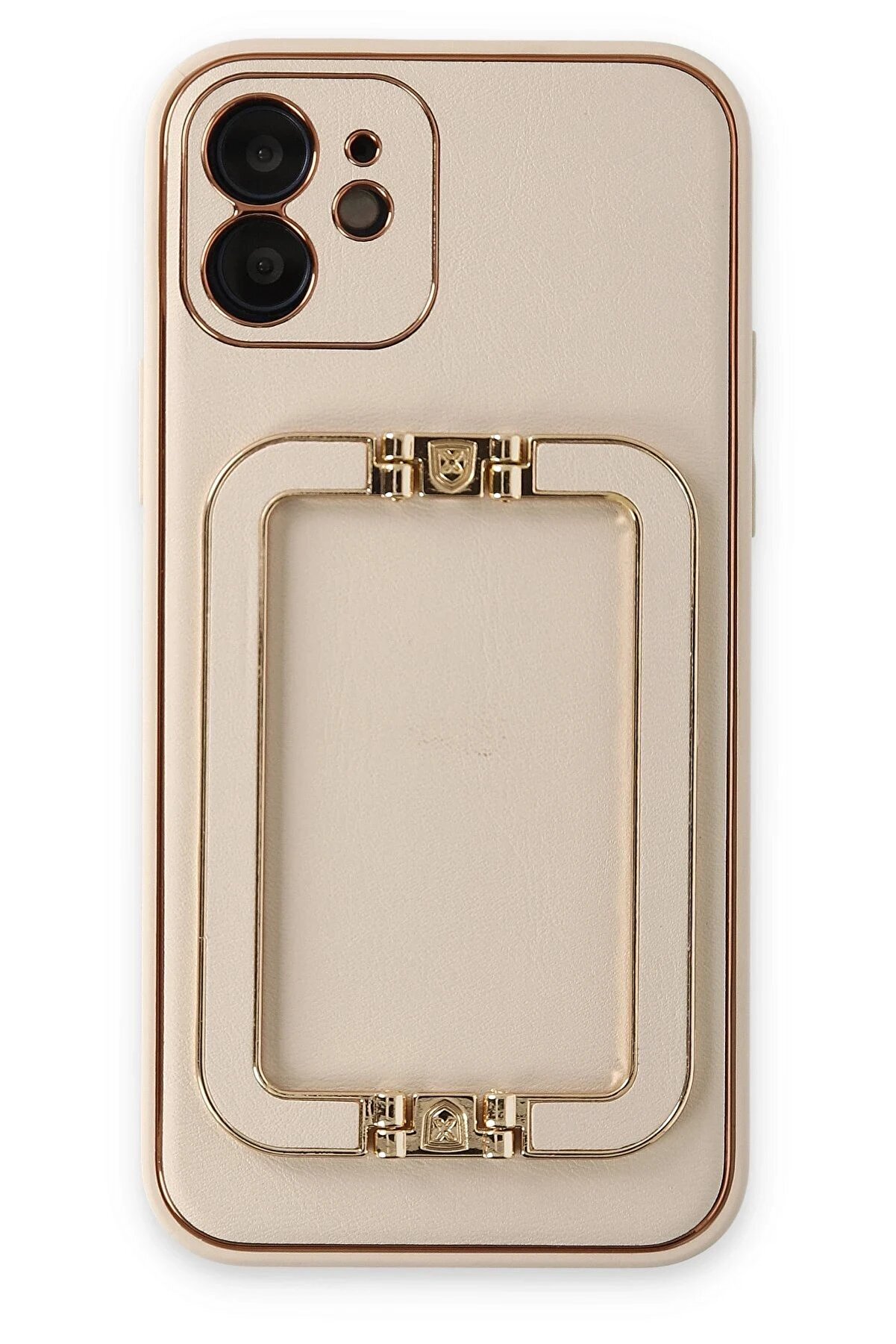 CepteToptan iPhone 12 Kılıf Coco Elit Kapak - Gold - DROPX6106-1238