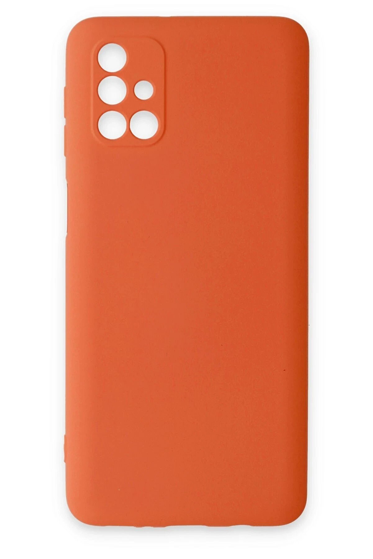 CepteToptan Samsung Galaxy M31S Kılıf Nano içi Kadife Silikon - Turuncu - DROPX3554-9972