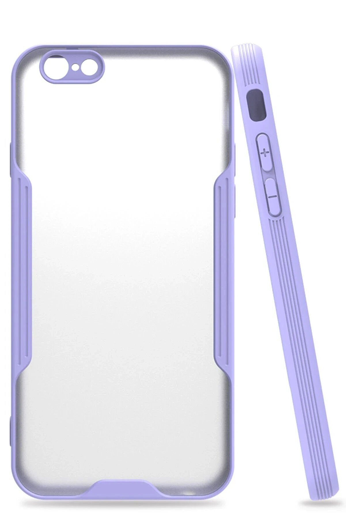 CepteToptan iPhone 6 Kılıf Platin Silikon - Lila - DROPX6197-5367