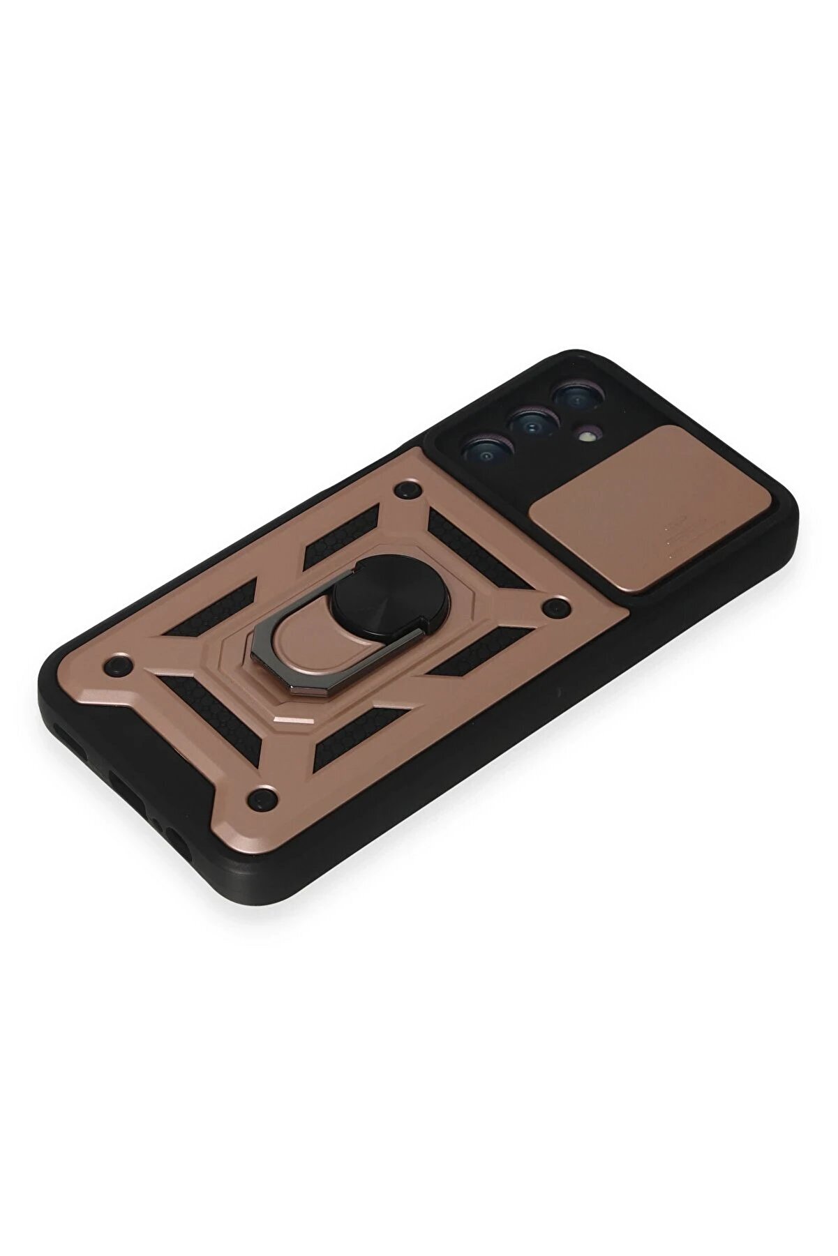 Samsung Galaxy A14 4G Kılıf Pars Lens Yüzüklü Si̇li̇kon - Rose Gold - Dropx9978-2110