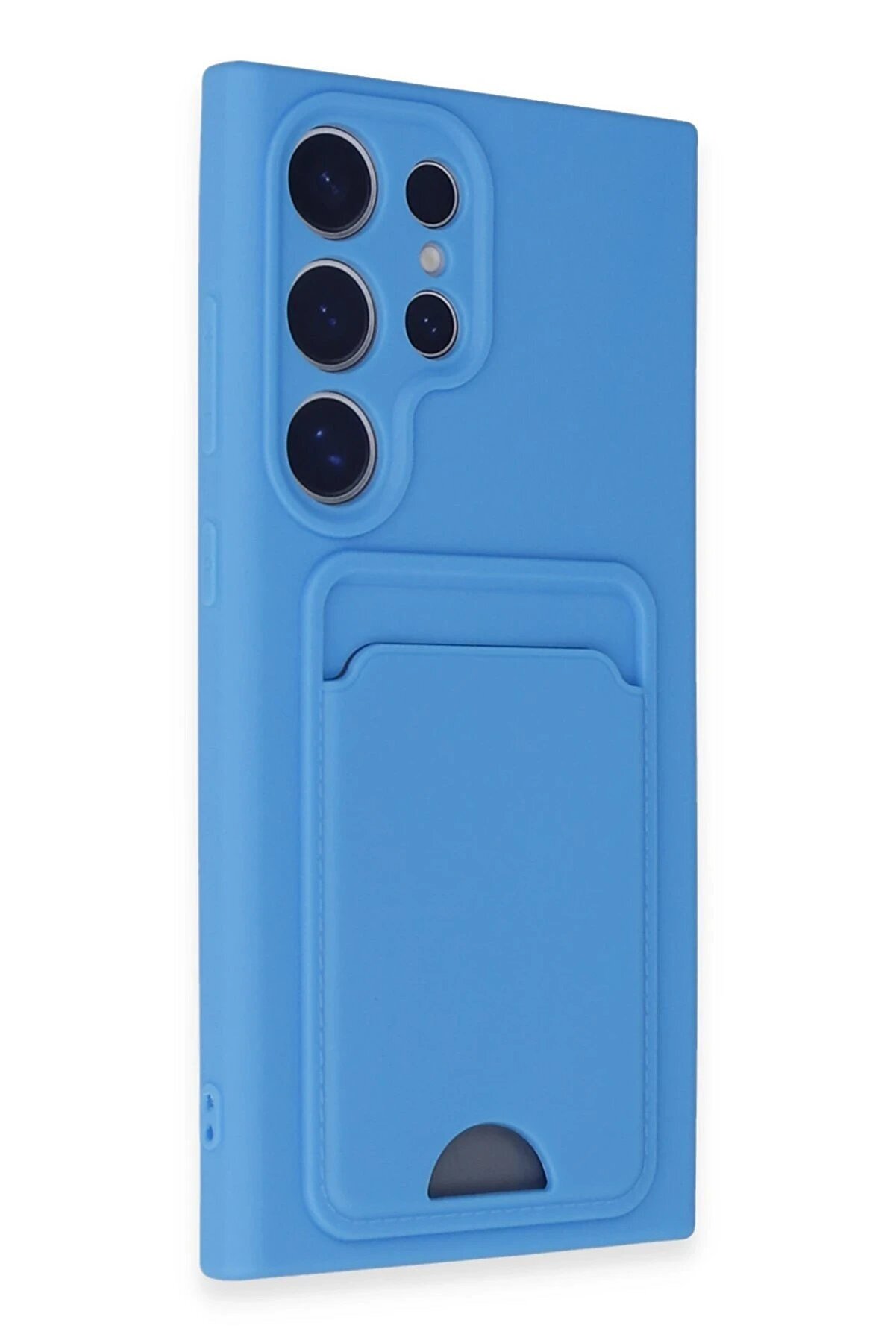 Samsung Galaxy S24 Ultra Kılıf Kelvi̇n Kartvi̇zi̇tli̇ Si̇li̇kon - Mavi̇ - Dropx6831-3500