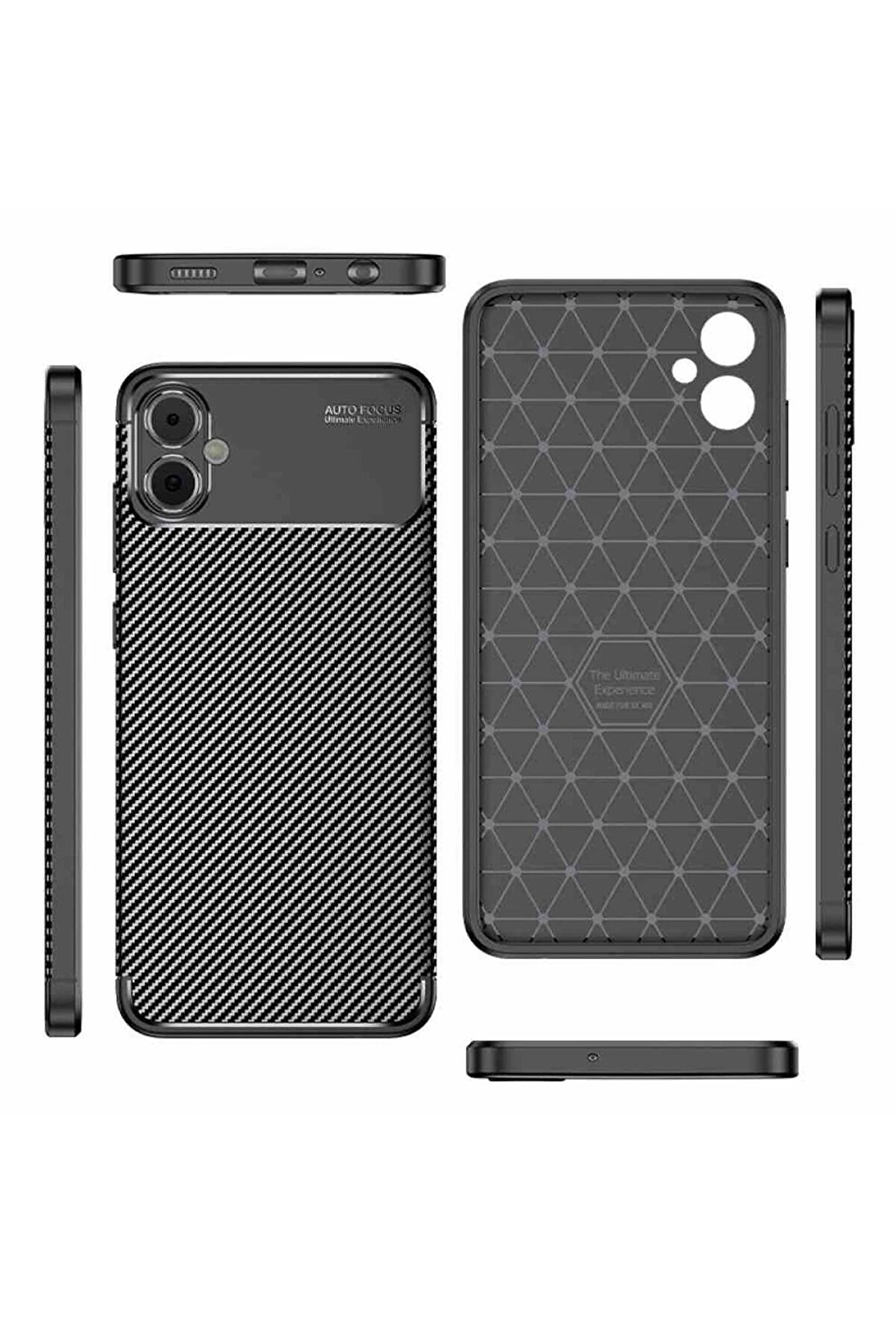 Samsung Galaxy A05 Kılıf Auto Focus Karbon Kapak - Si̇yah - Dropx7334-1964
