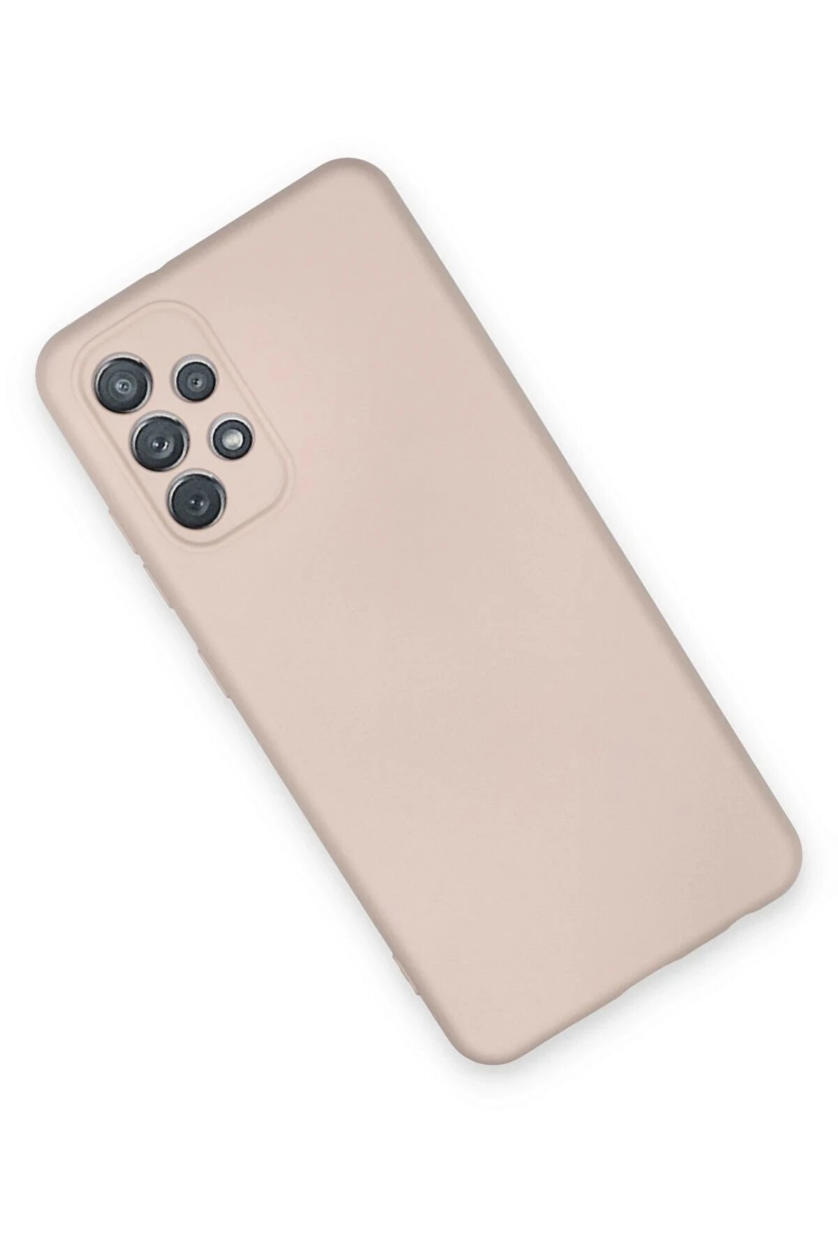 Samsung Galaxy A72 Kılıf Nano İ&ccedil;i̇ Kadi̇fe Si̇li̇kon - Pudra - Dropx3990-8867