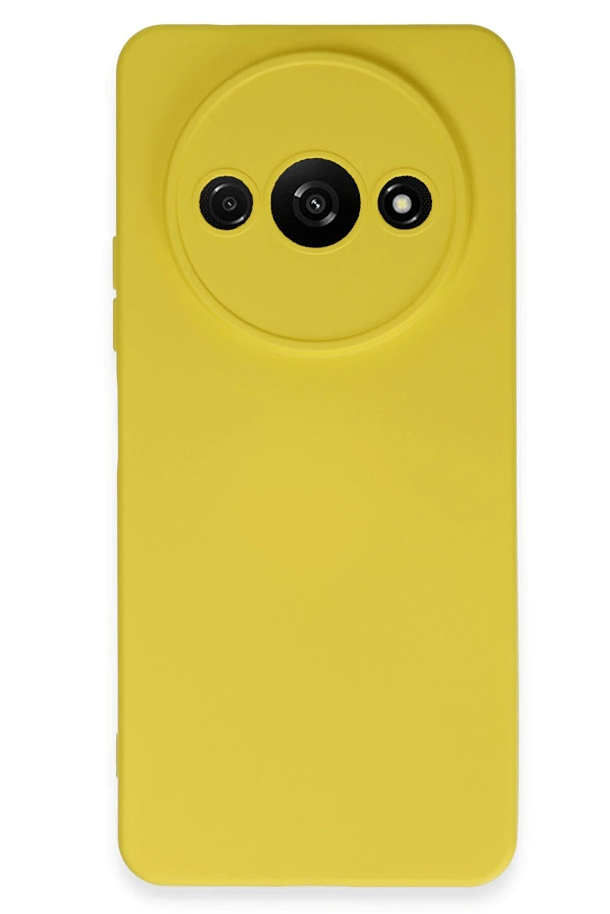 CepteToptan Xiaomi Redmi A3 4G Kılıf Nano içi Kadife Silikon - Sarı - DROPX2405-1482