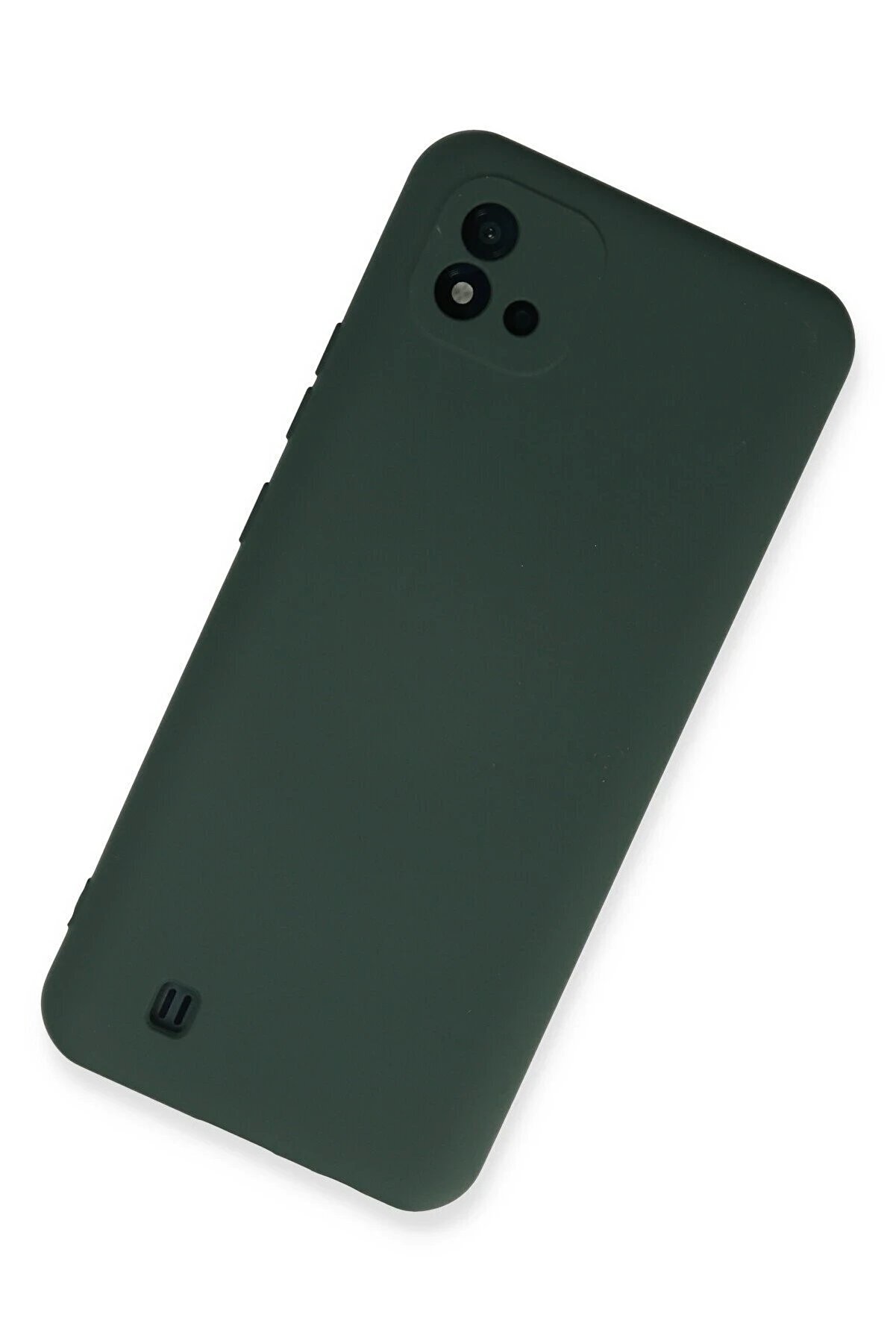 Realme C11 2021 Kılıf Nano İçi̇ Kadi̇fe Si̇li̇kon - Koyu Yeşi̇l - Dropx5702-8555
