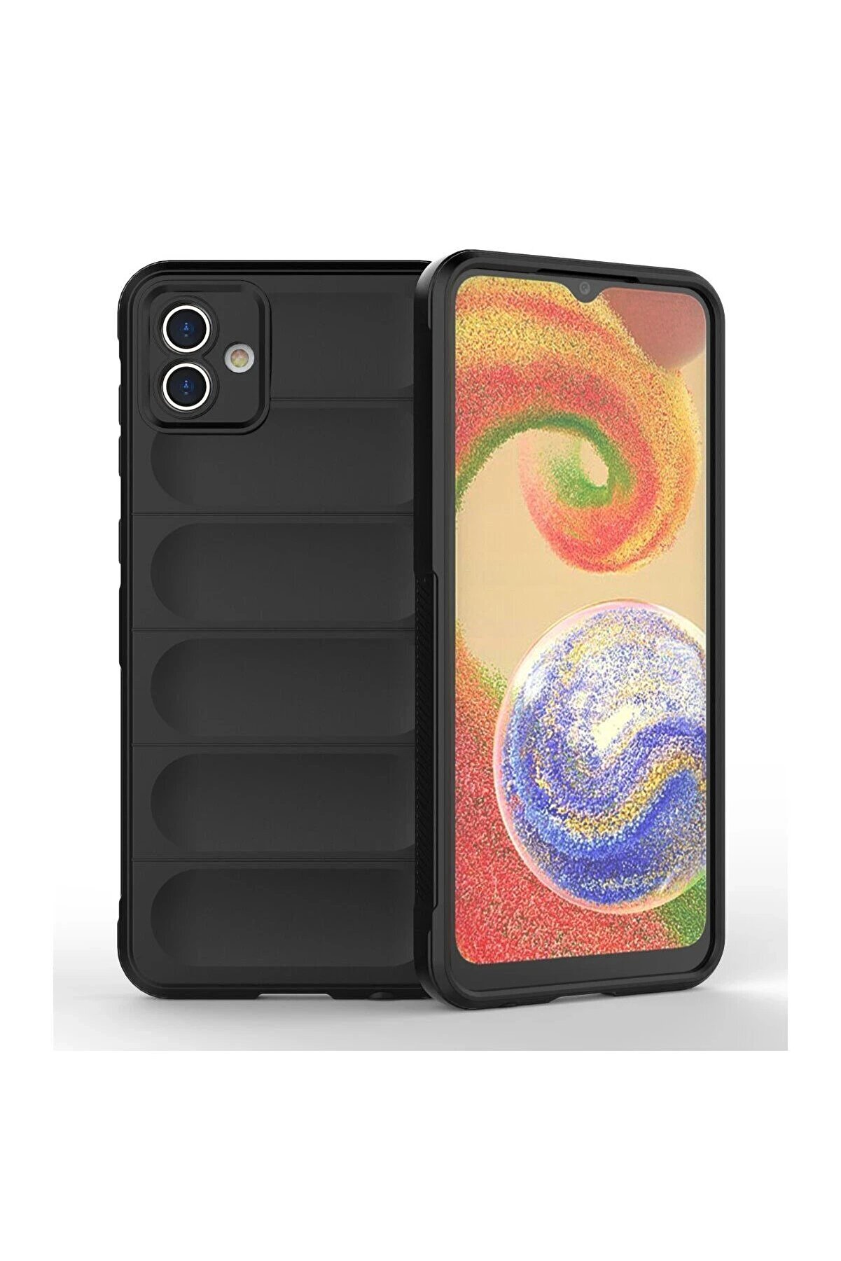 CepteToptan Samsung Galaxy A04E Kılıf Optimum Silikon - Siyah - DROPX1656-9681