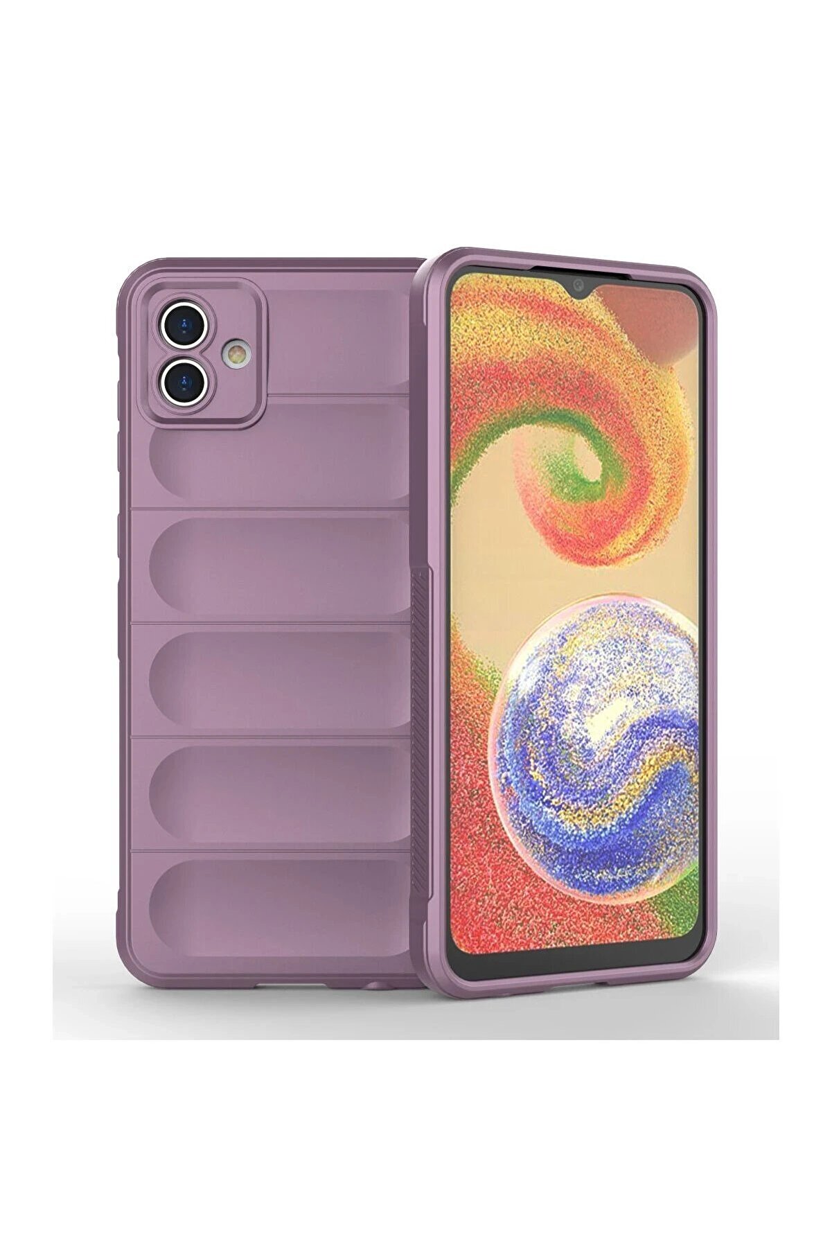 CepteToptan Samsung Galaxy A04E Kılıf Optimum Silikon - Mor - DROPX4565-5947