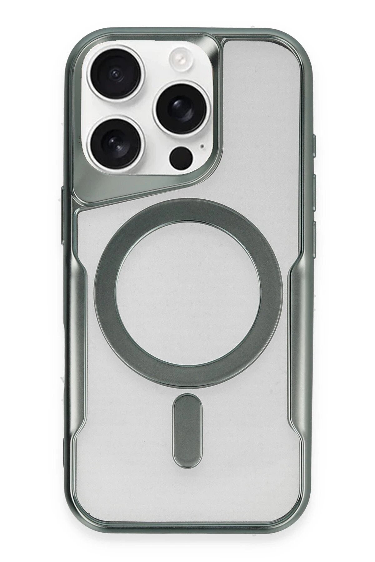 CepteToptan iPhone 16 Pro Max Kılıf Boyi Magsafe Silikon Kapak - Yeşil - DROPX9083-5806